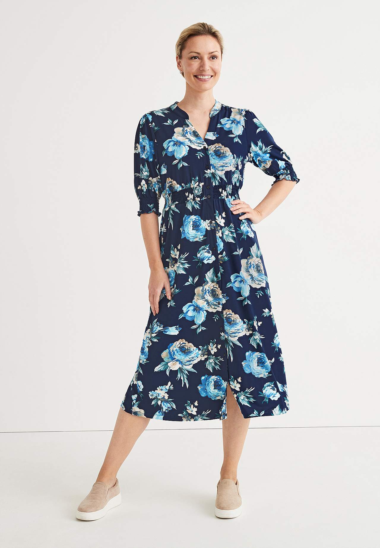 Gemustertes Jerseykleid Brianna