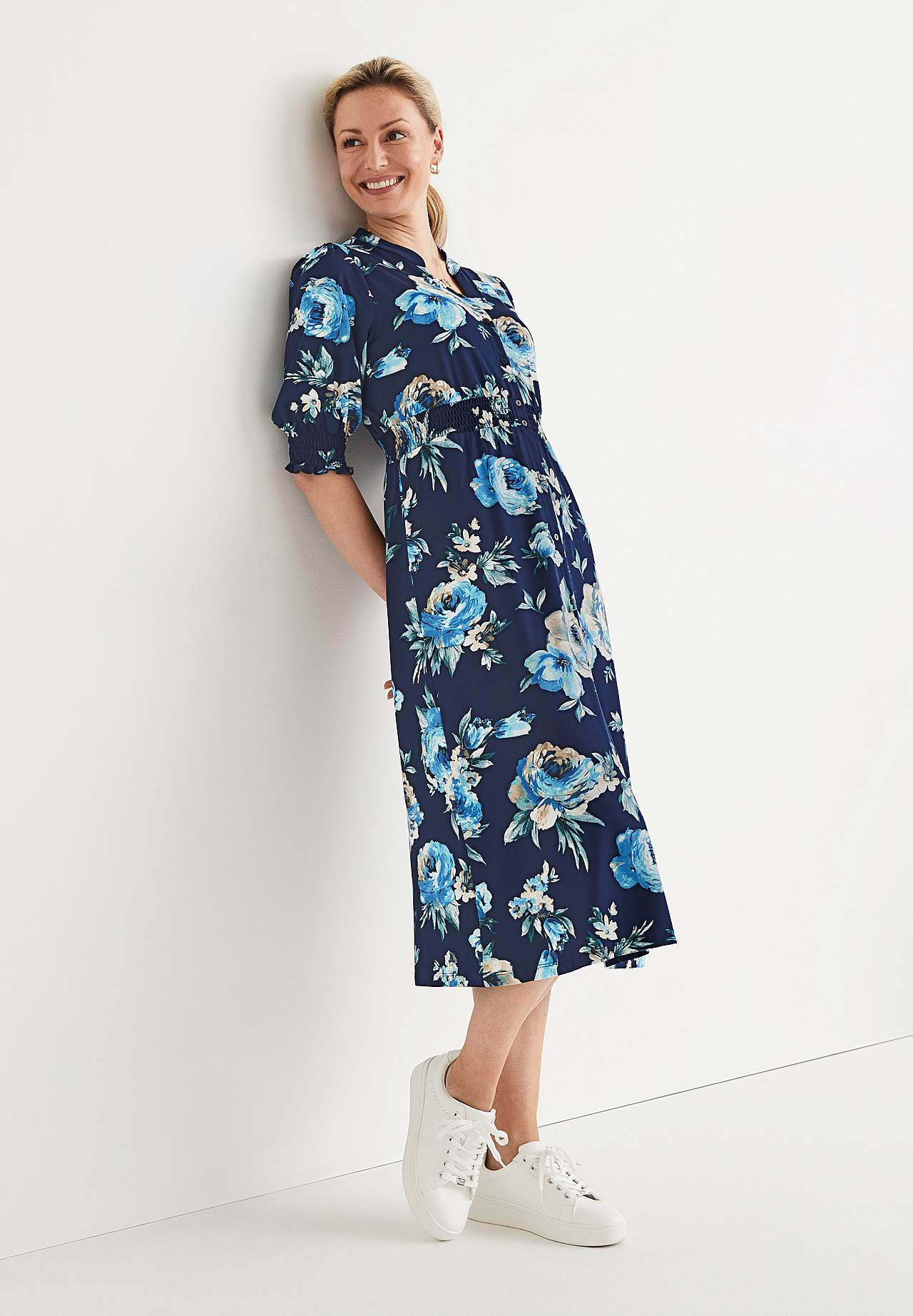 Gemustertes Jerseykleid Brianna