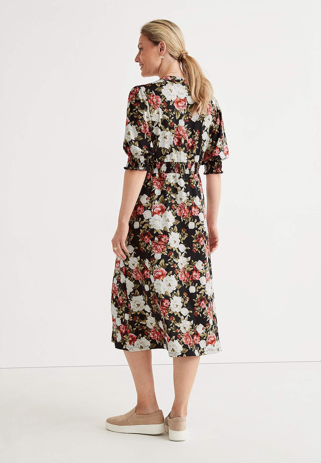Gemustertes Jerseykleid