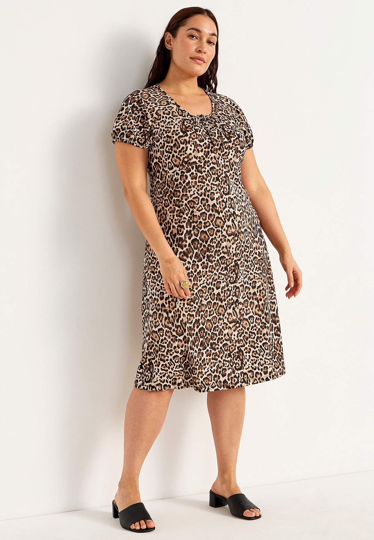 Gemustertes Jerseykleid