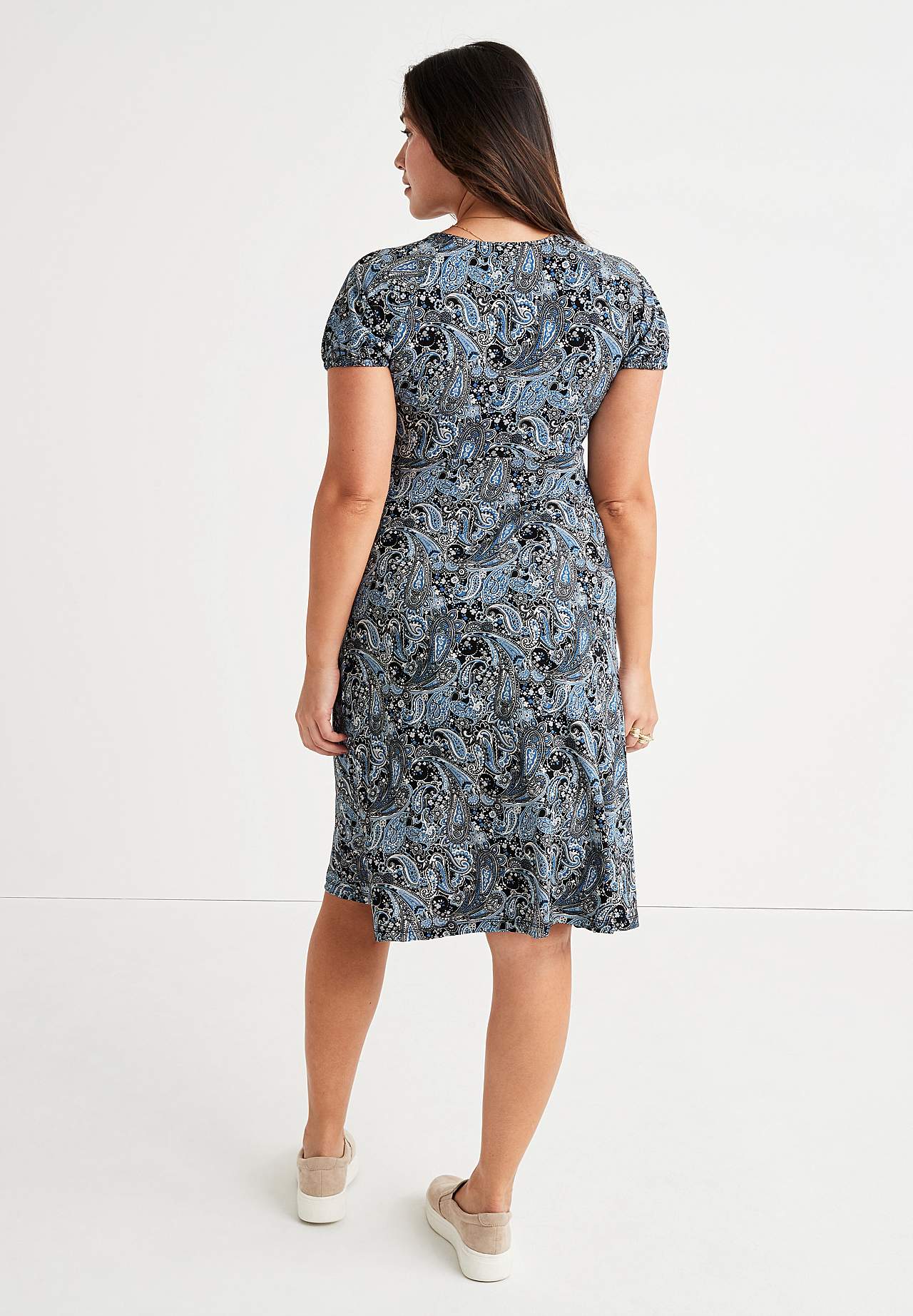 Gemustertes Jerseykleid