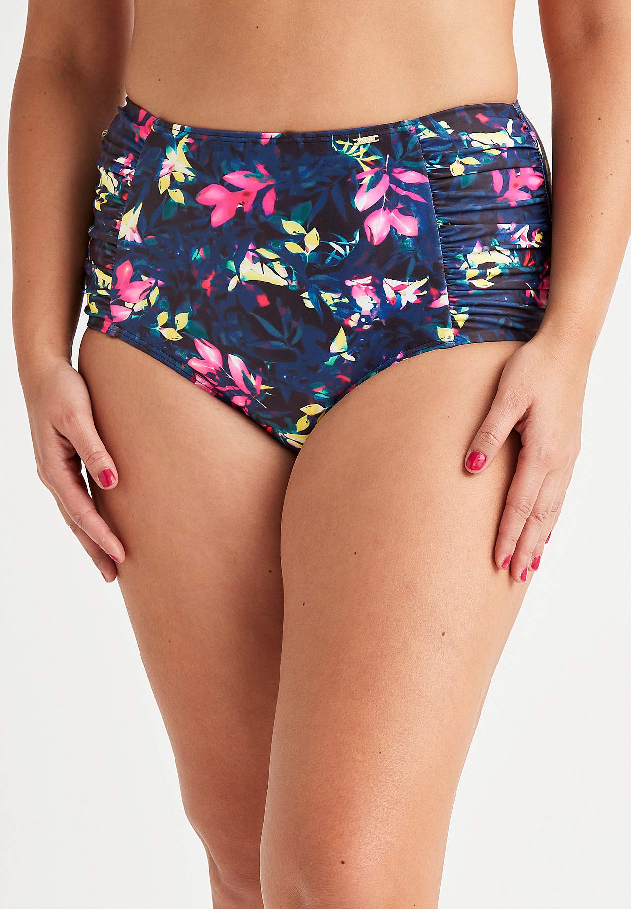 Bikini-Unterteil mit hohem Bund