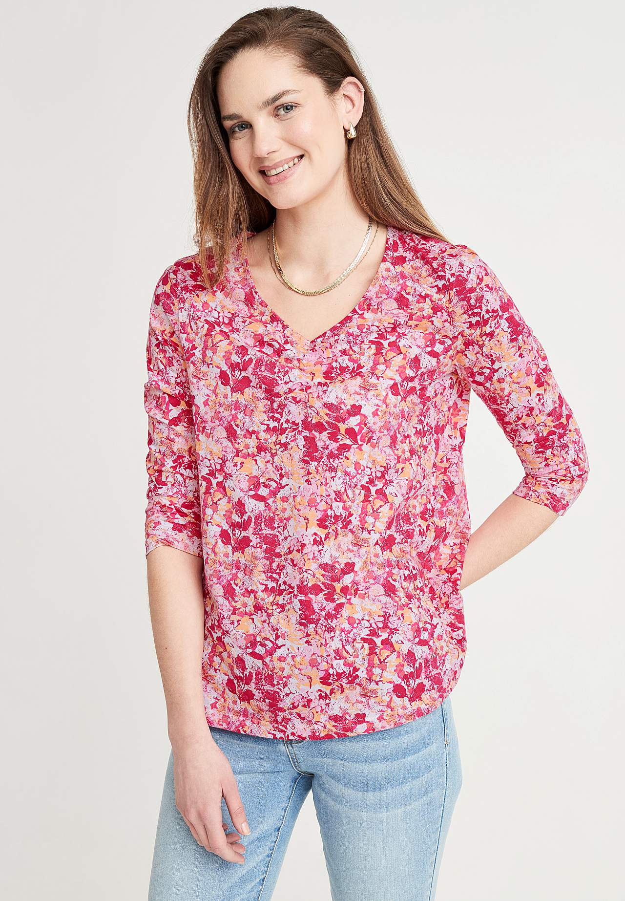 Blumiges Jersey-Top
