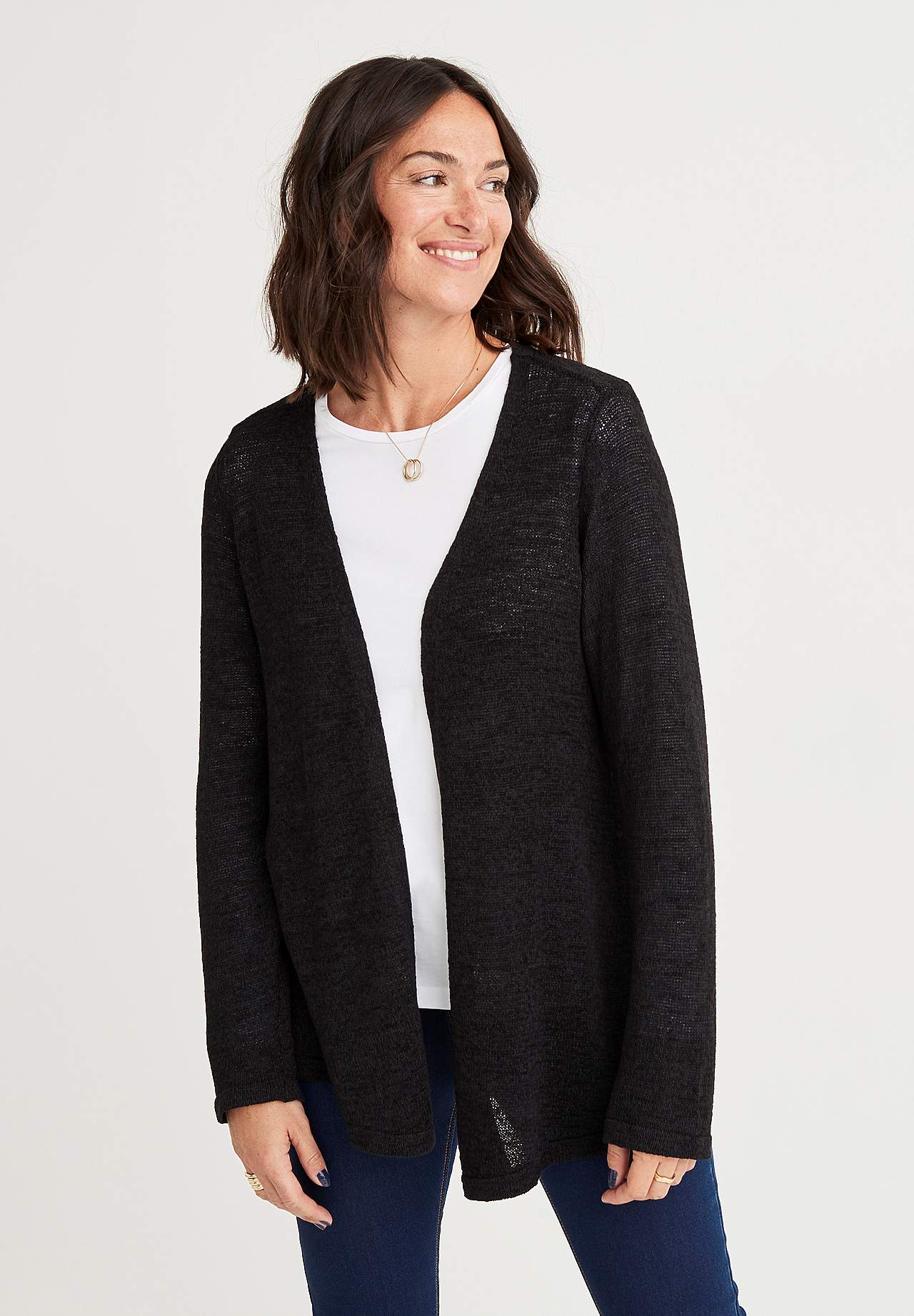 Gestrickter Cardigan mit offener Vorderseite Marika