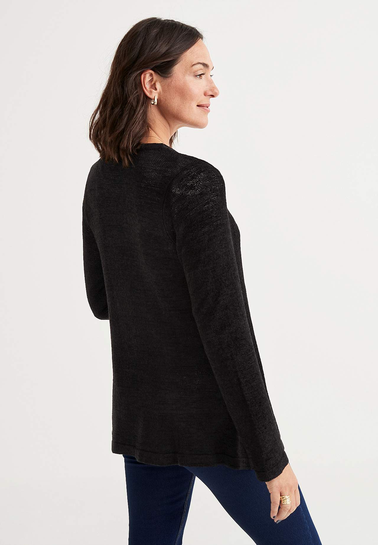 Gestrickter Cardigan mit offener Vorderseite Marika