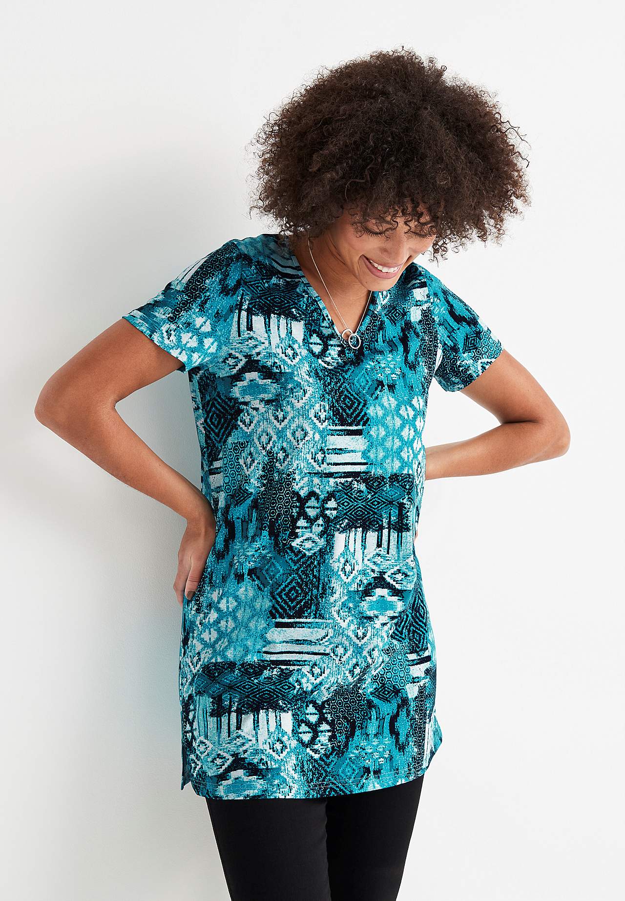 Kurzärmlige Jersey-Tunika 2er-Pack