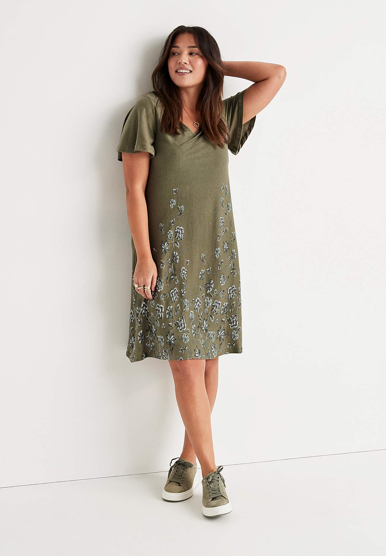 Jerseykleid in A-Form