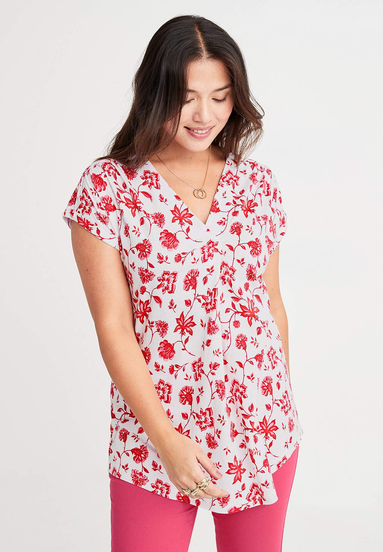 Kurzärmlige Jersey-Tunika
