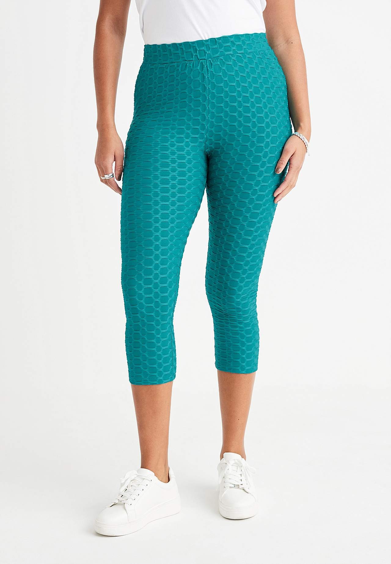 Capri-Leggings mit Strukturmuster