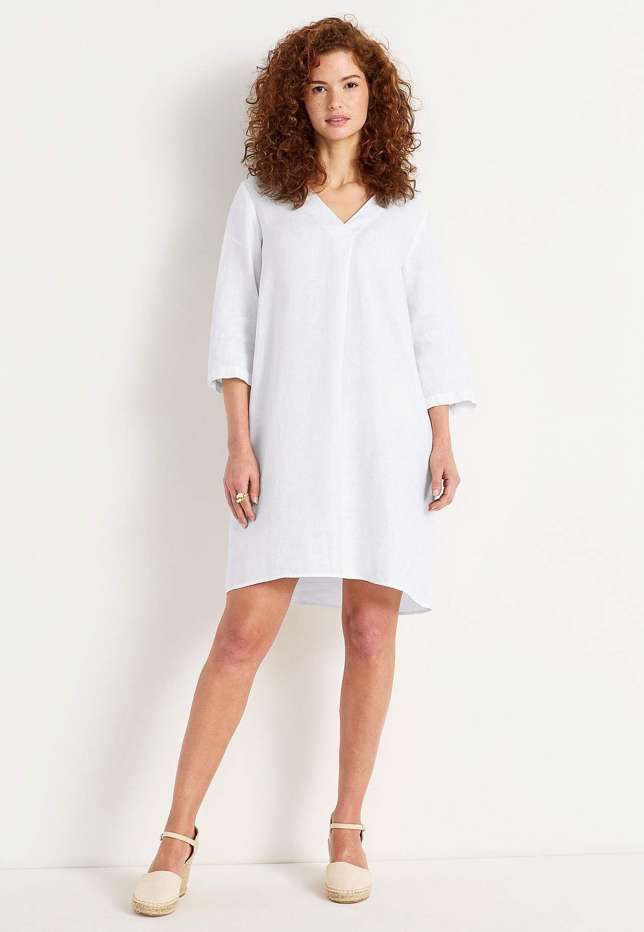 Leinenkleid Premium mit V-Ausschnitt Joanne