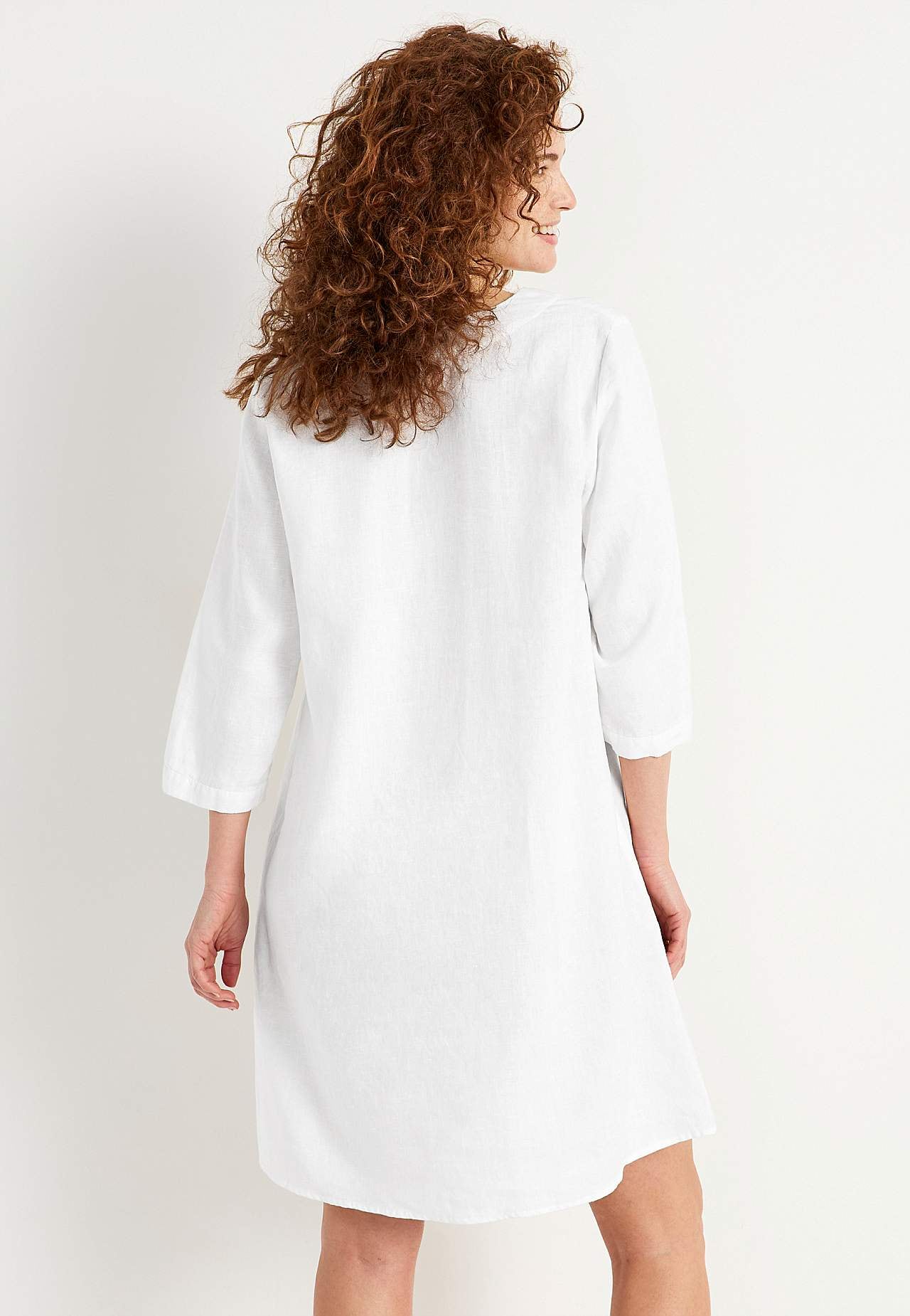 Leinenkleid Premium mit V-Ausschnitt Joanne