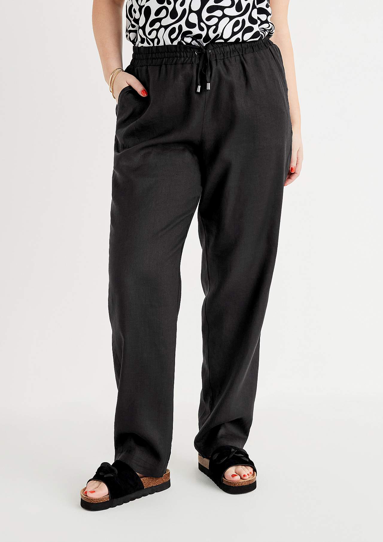 Leinenhose Premium mit Gummiband Lo