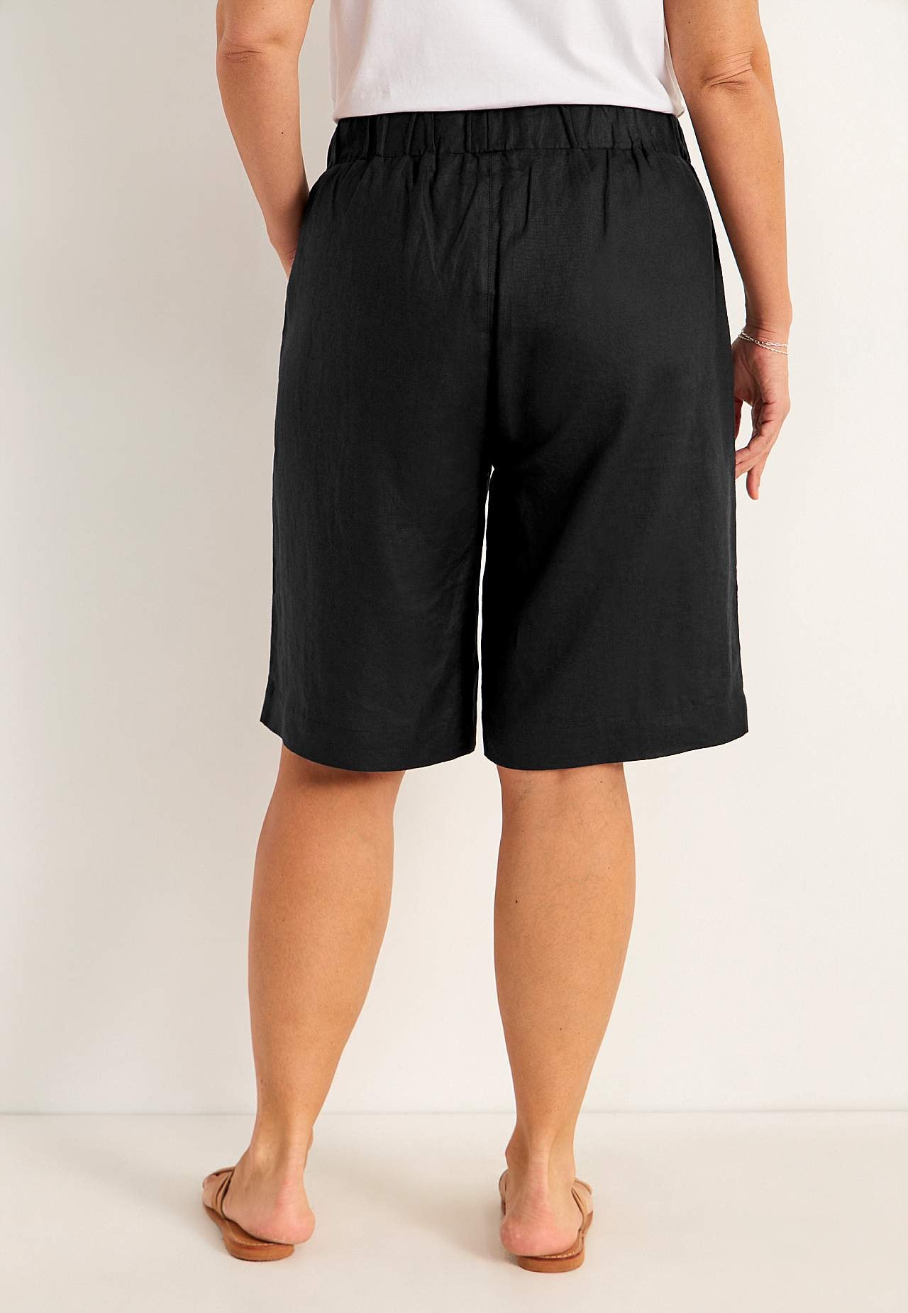 Leinenshorts Premium mit Gummiband in der Taille