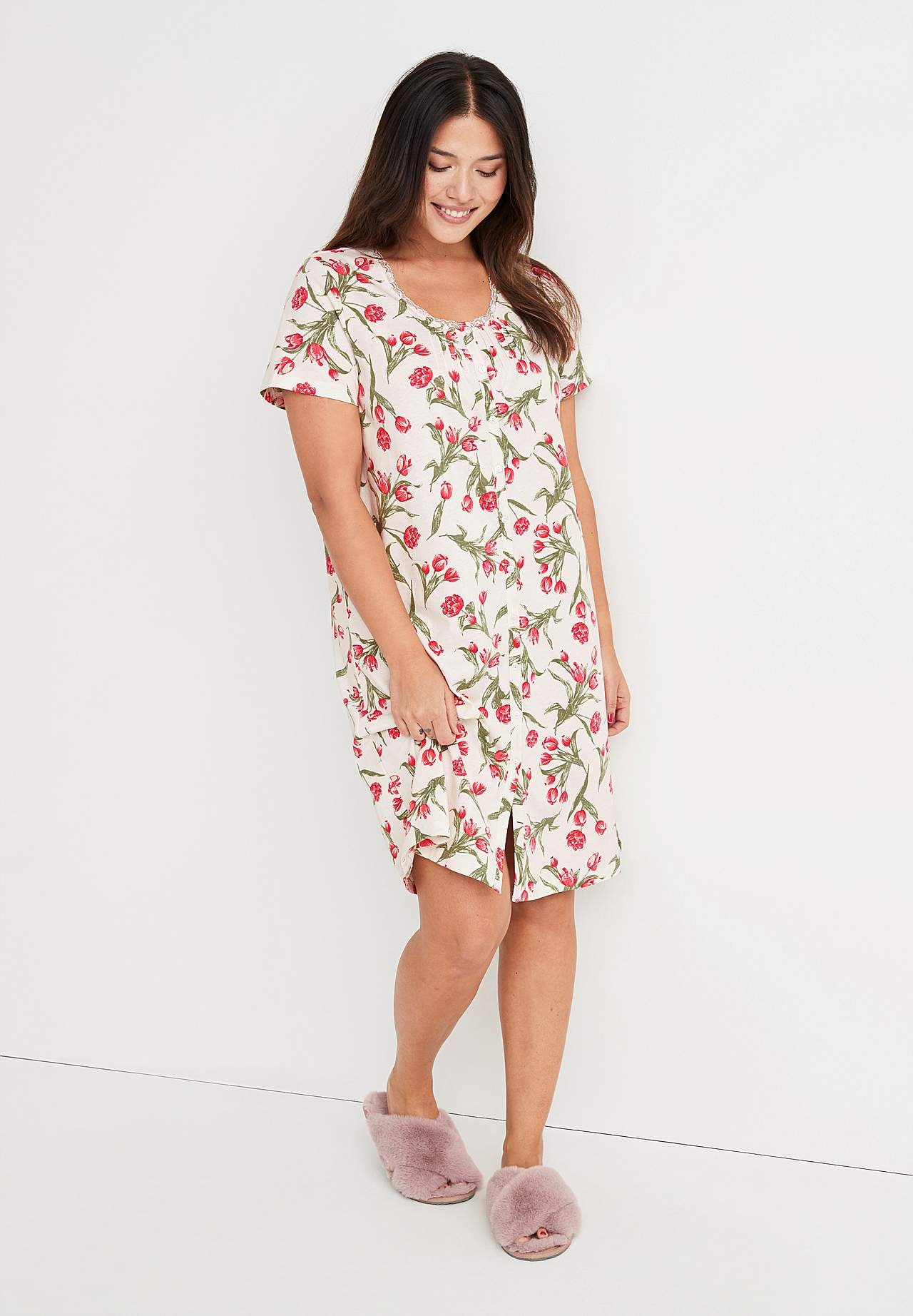 Blumiges Nachtkleid Hulda