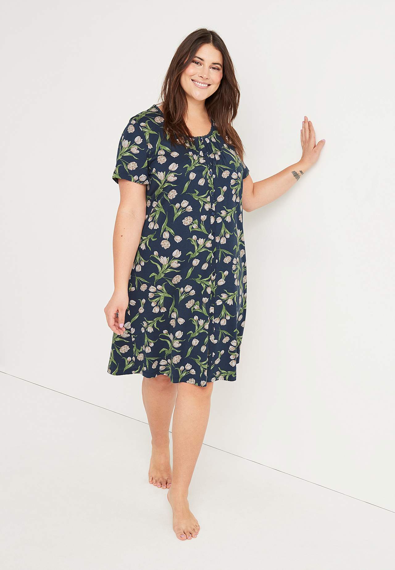 Blumiges Nachtkleid Hulda