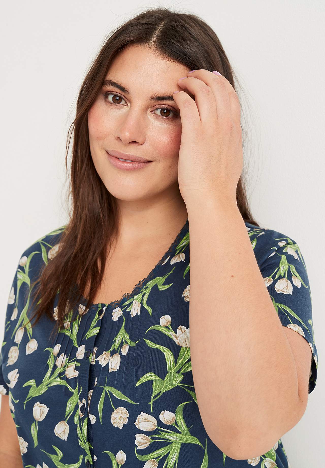 Blumiges Nachtkleid Hulda