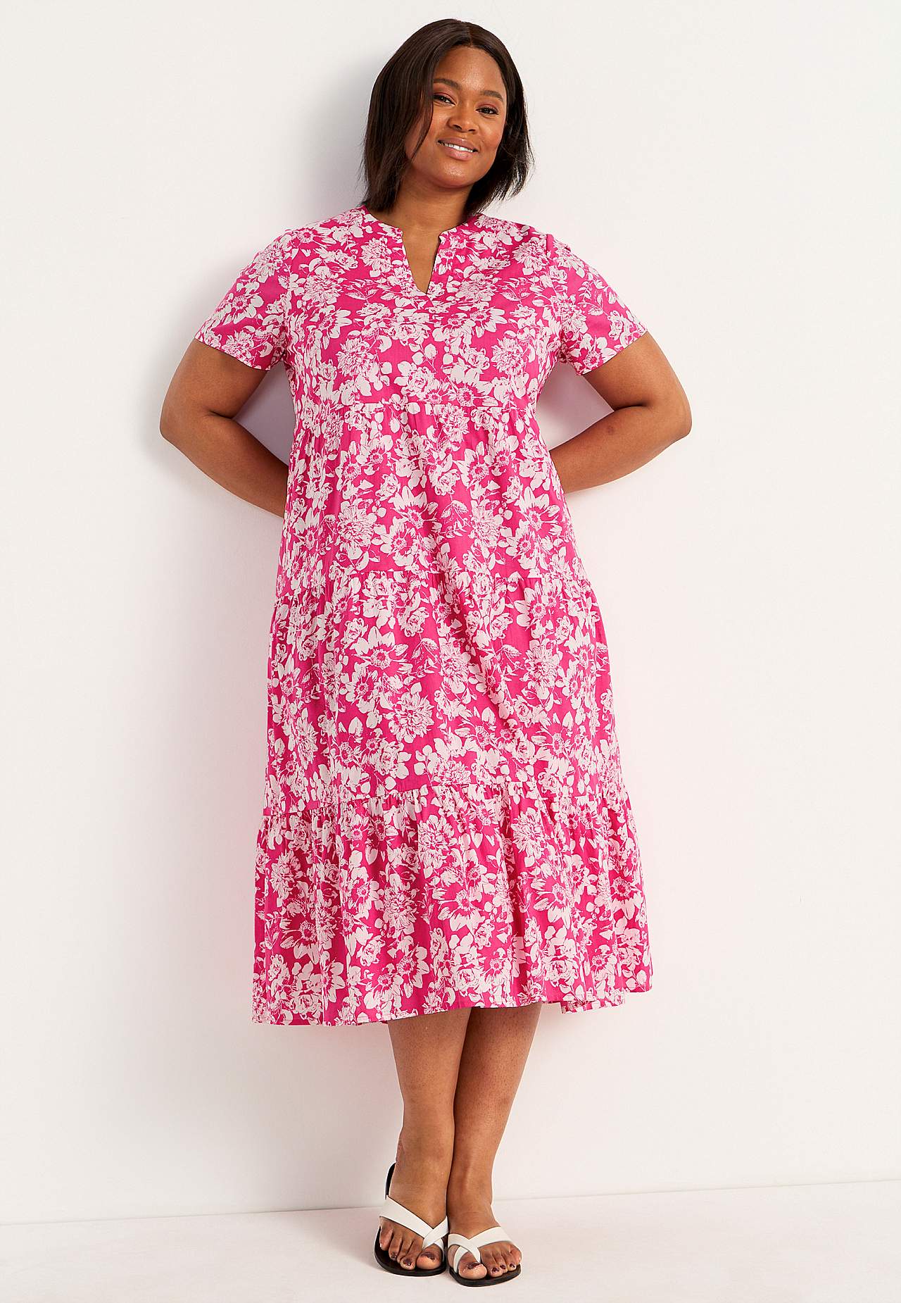 Baumwollkleid mit Volant