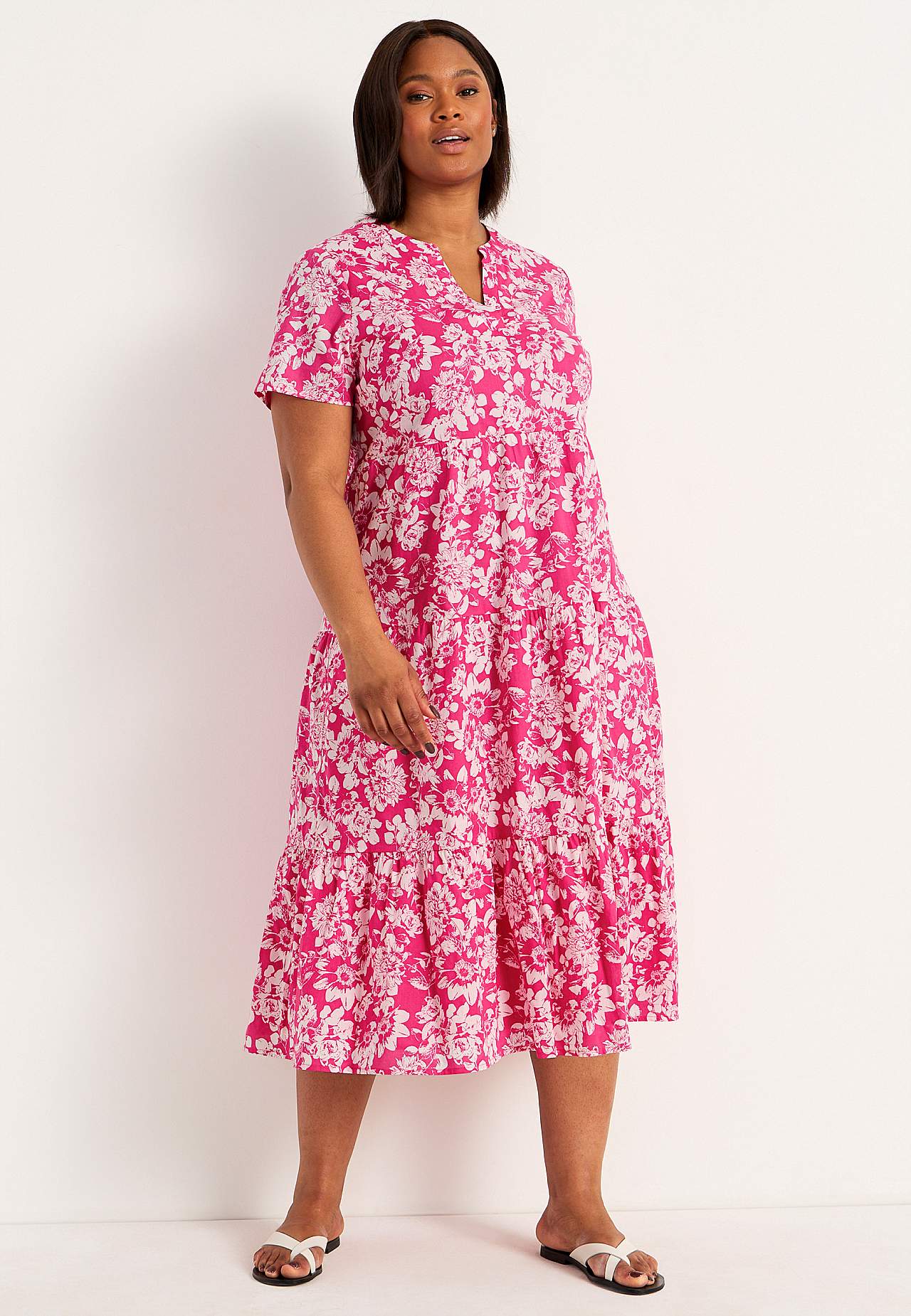Baumwollkleid mit Volant