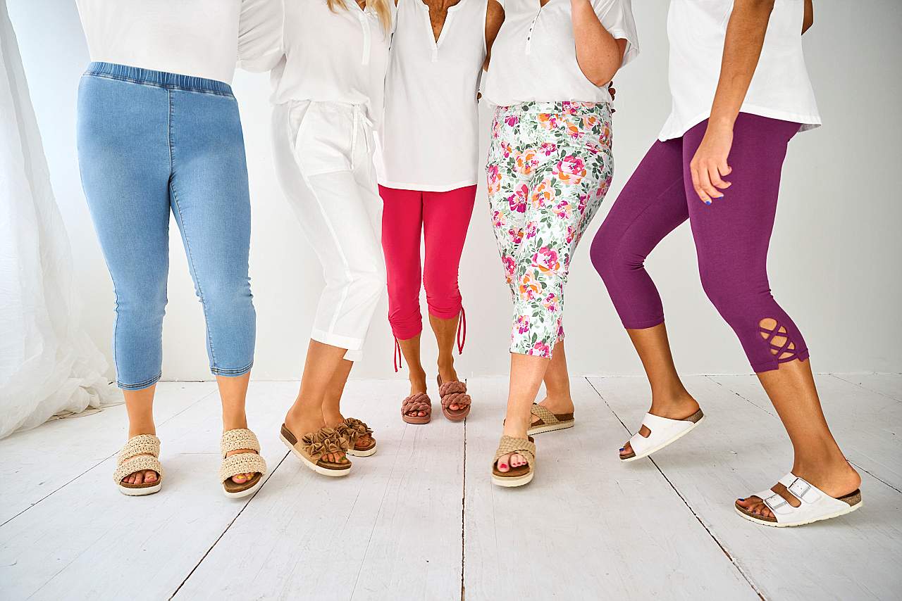 Caprihose mit einem Blumen-Muster