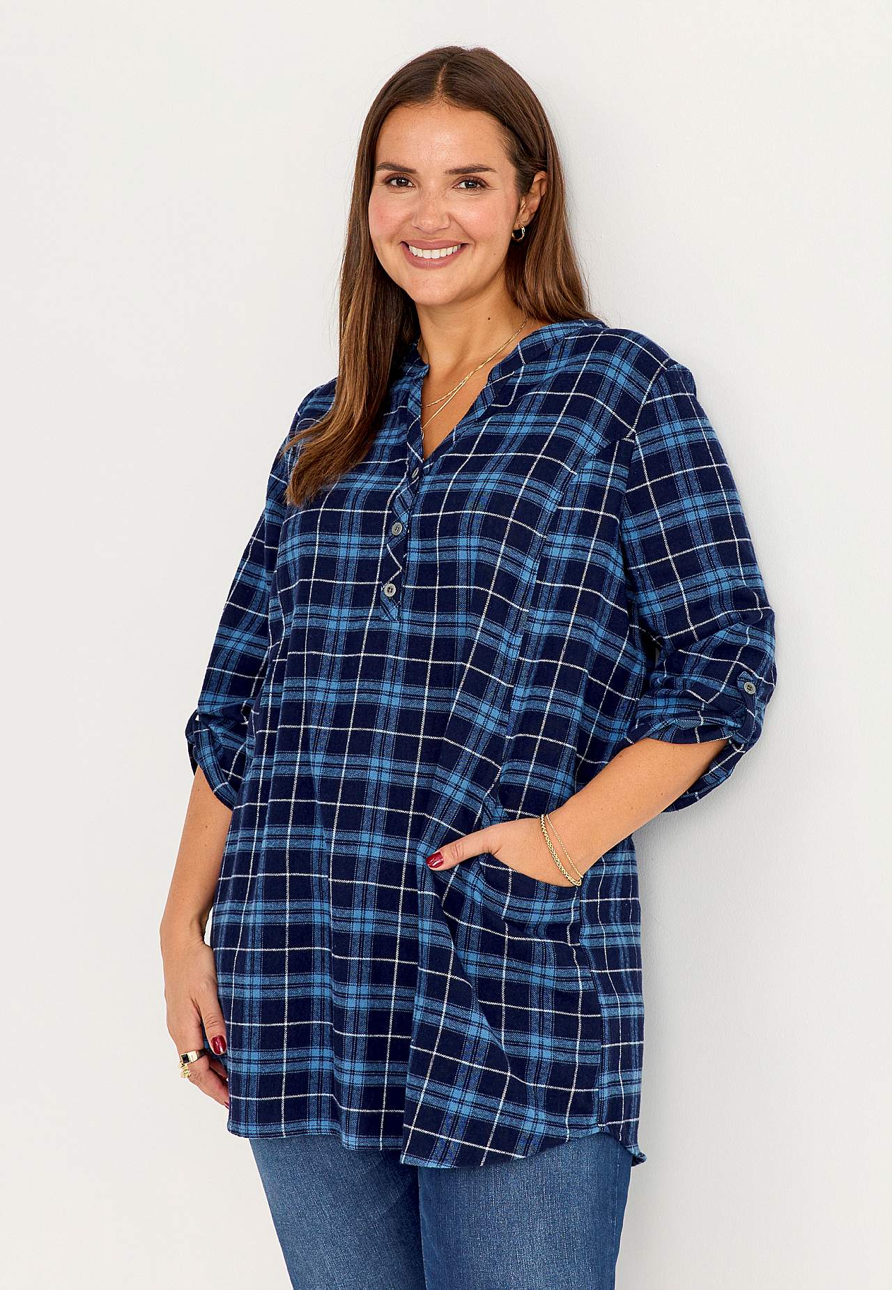 Kariert Tunika aus Flanell Christine