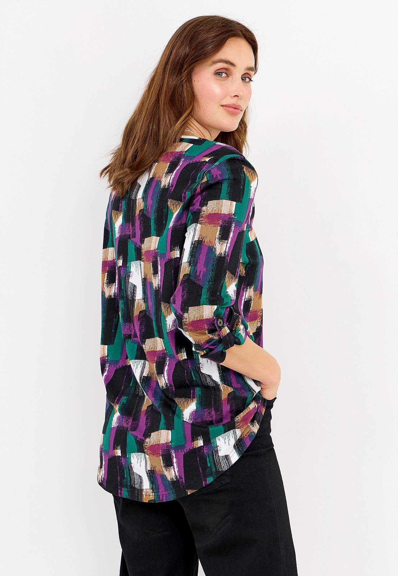 Gemustertes Jersey-Top