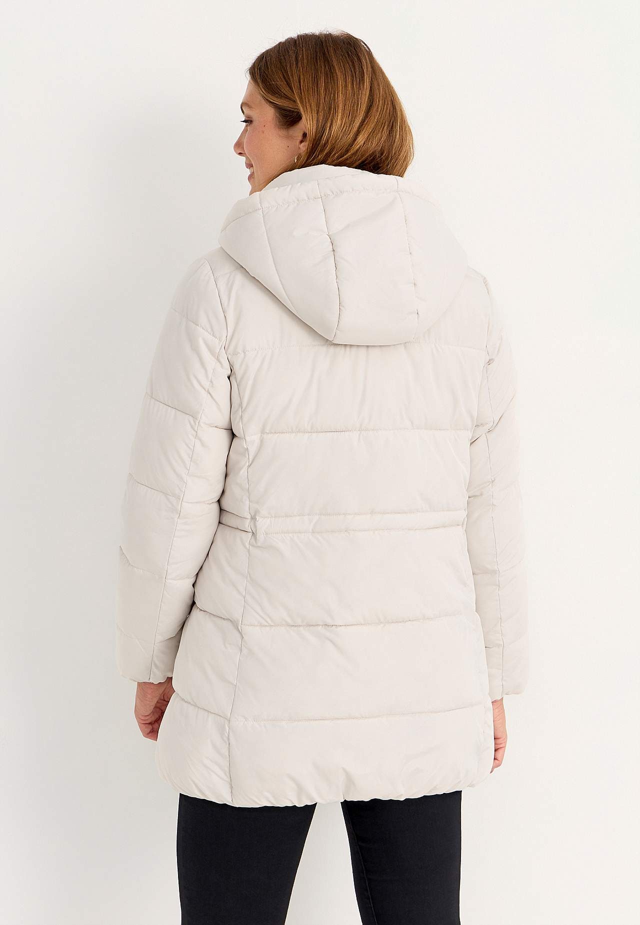 Warm gefütterte Jacke mit Kapuze