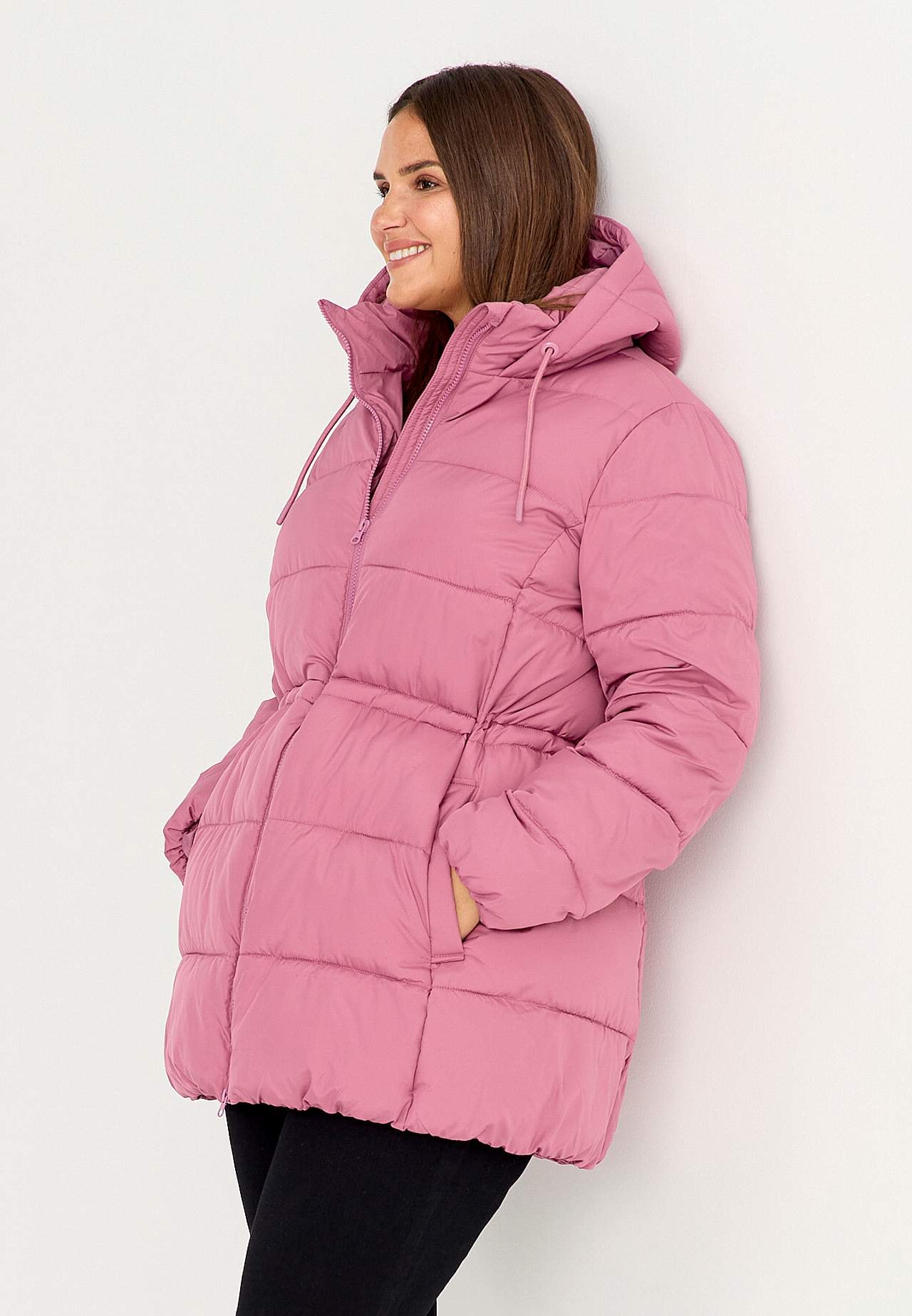 Warm gefütterte Jacke mit Kapuze