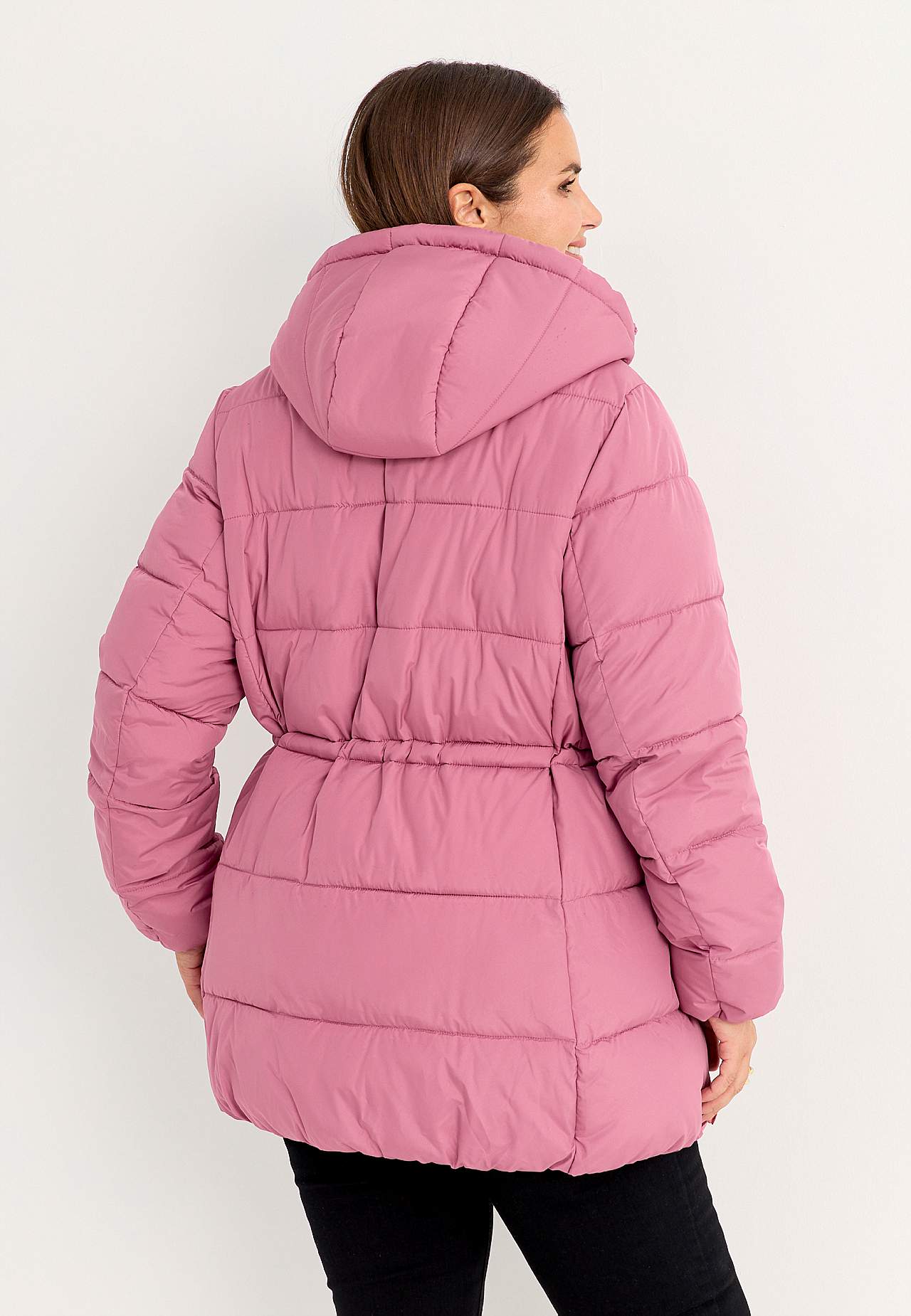 Warm gefütterte Jacke mit Kapuze