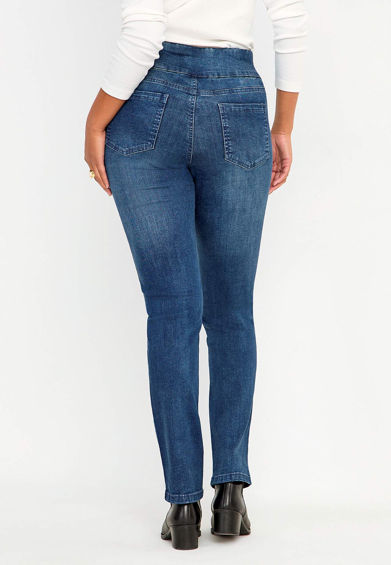 Elastische Jeggings mit Strass-Details