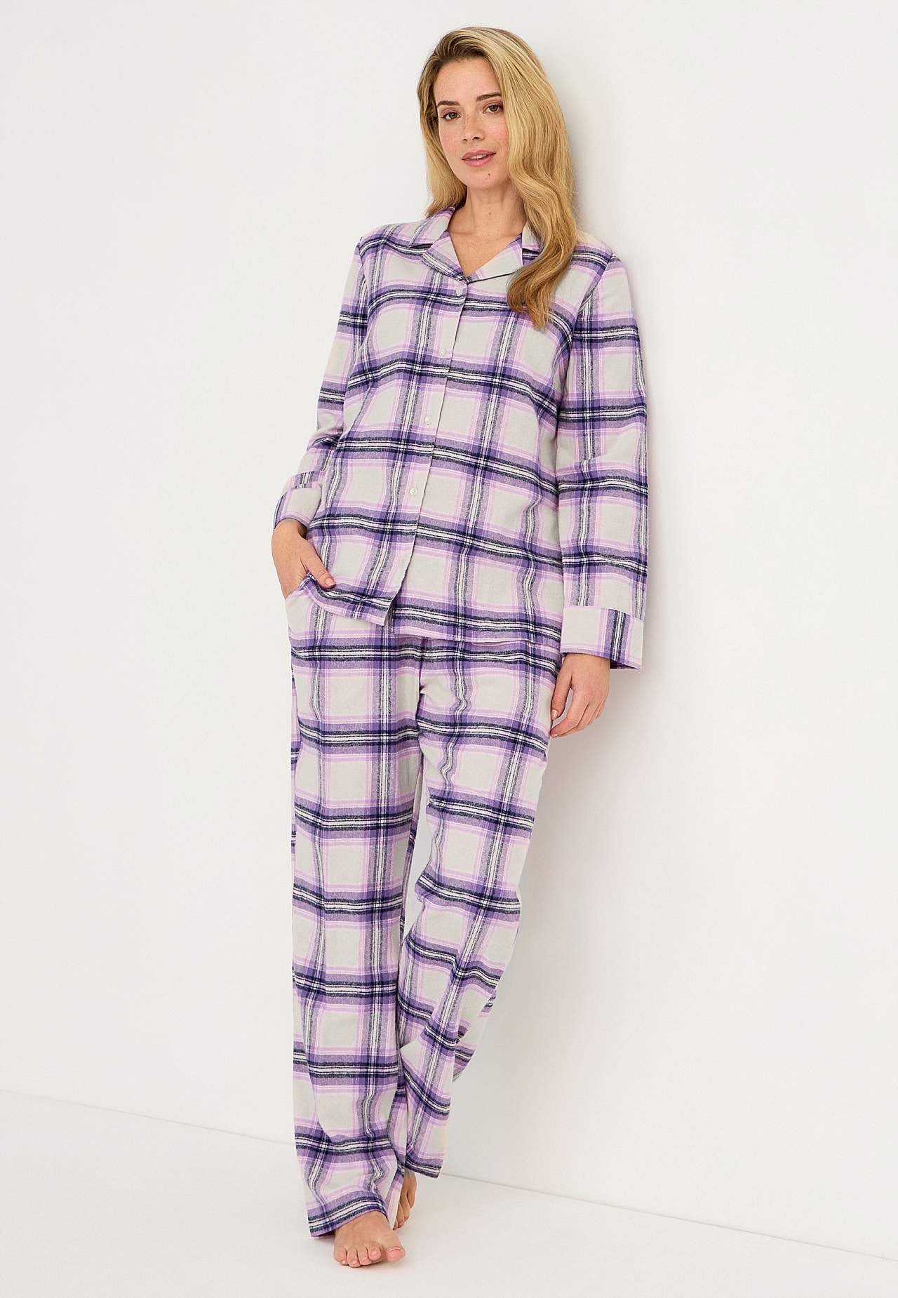 Kariert Pyjama aus Flanell Felicia