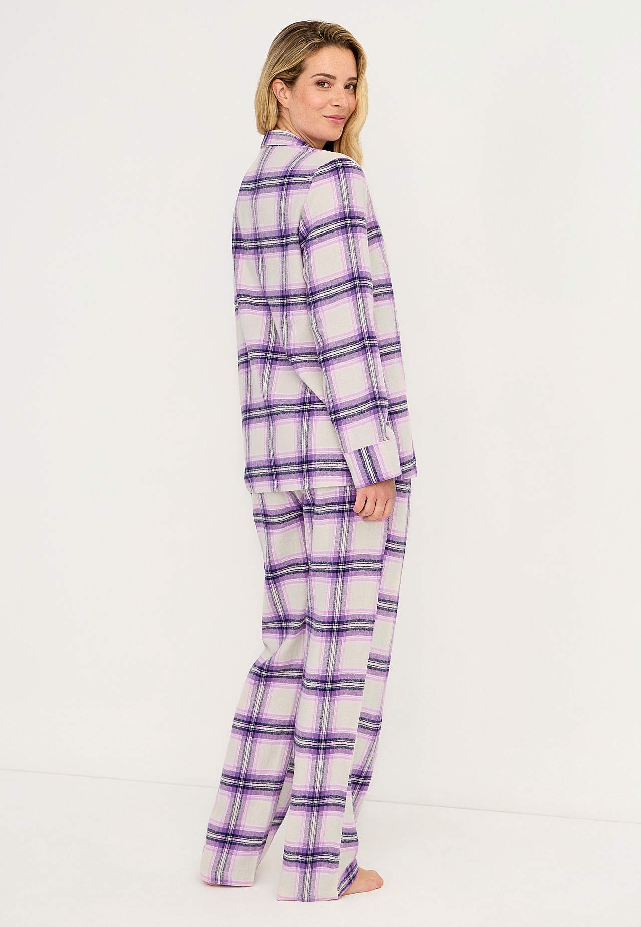 Kariert Pyjama aus Flanell Felicia