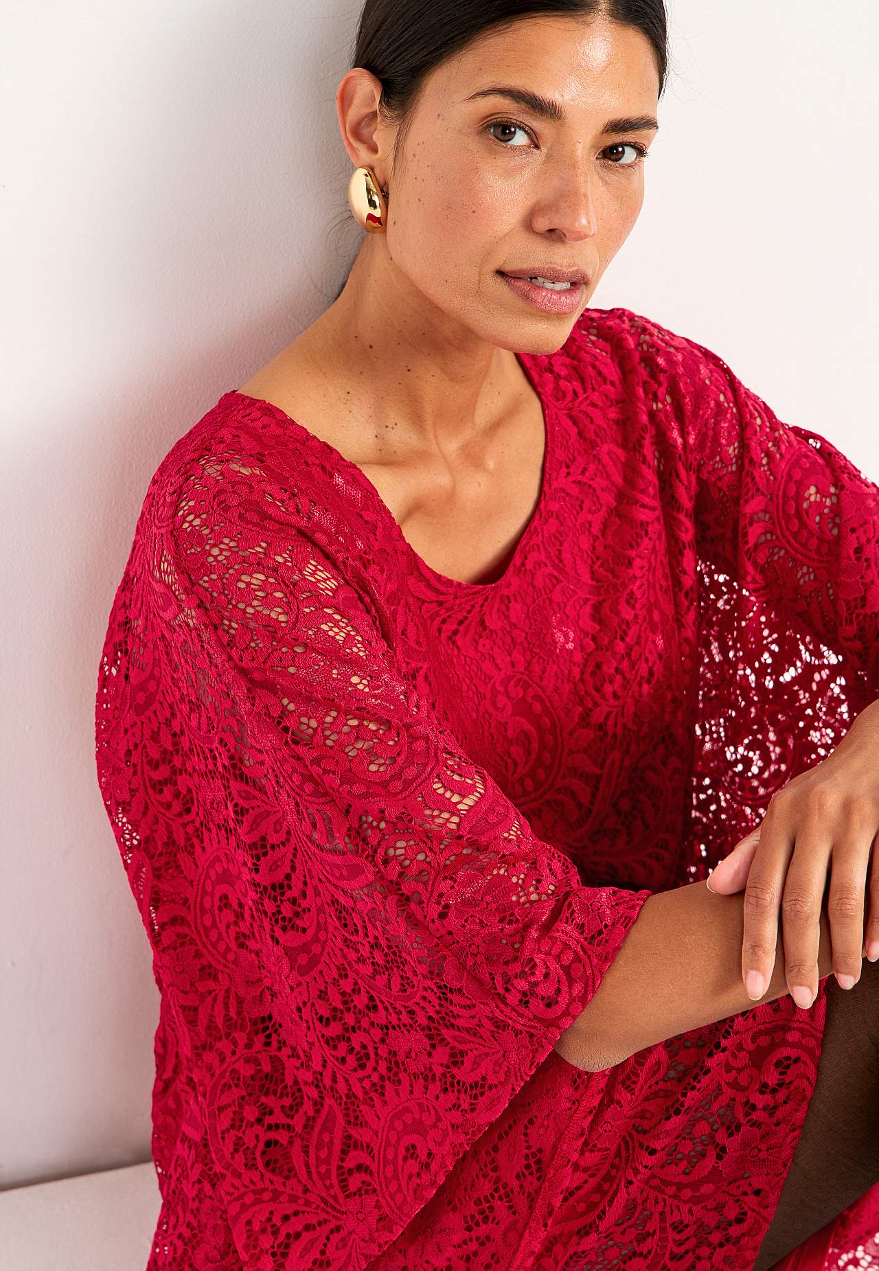 Kurzes Spitzenkleid