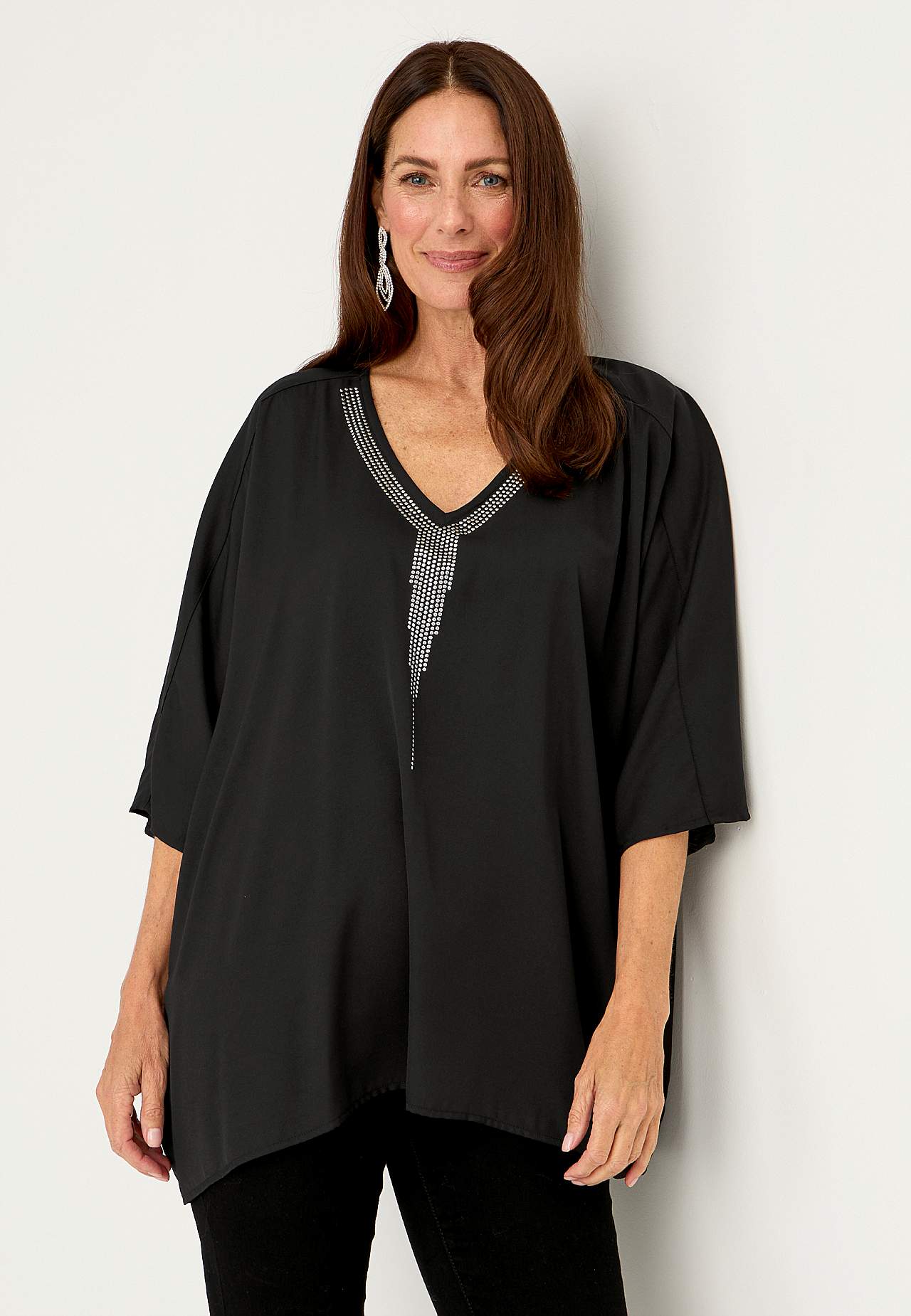 Party-Bluse mit verzierten Details