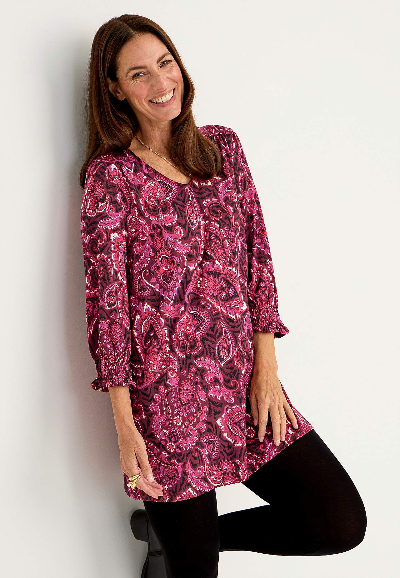Tunika mit einem Paisley-Muster Camilla