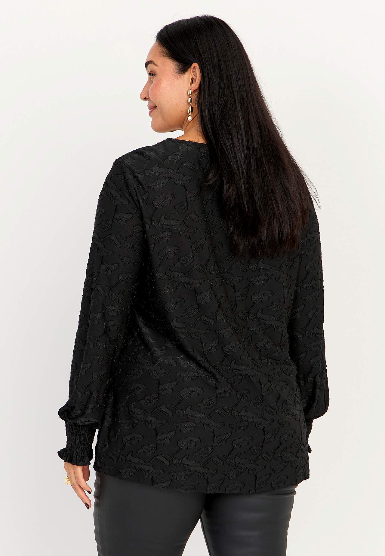 Jacquardgemusterte Jersey-Tunika