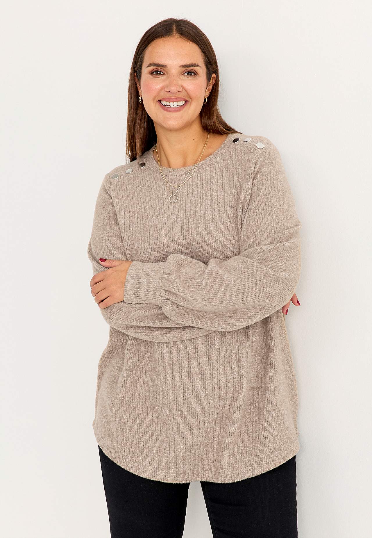 Gestrickter, weicher Pullover Beata