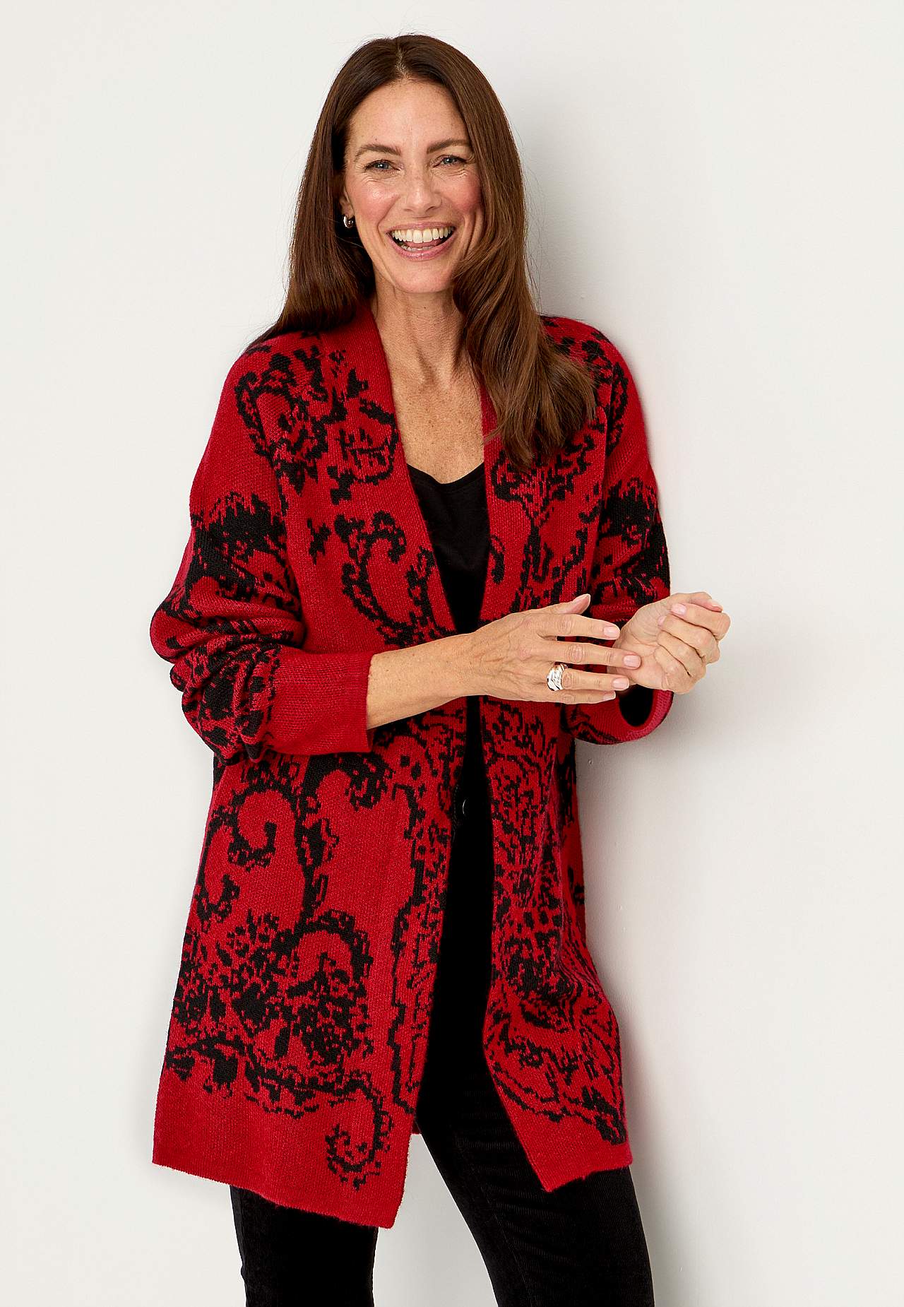 Cardigan mit einem Jacquard-Strick