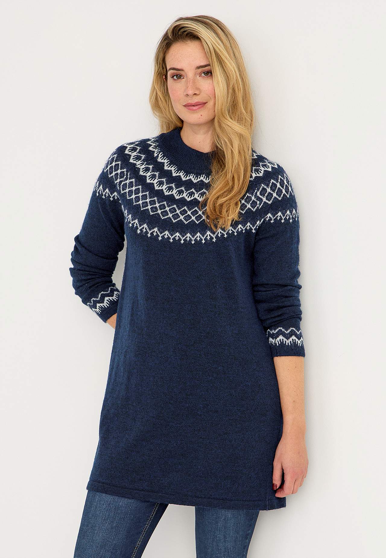 Jacquardgemusterter Pullover Jacqueline