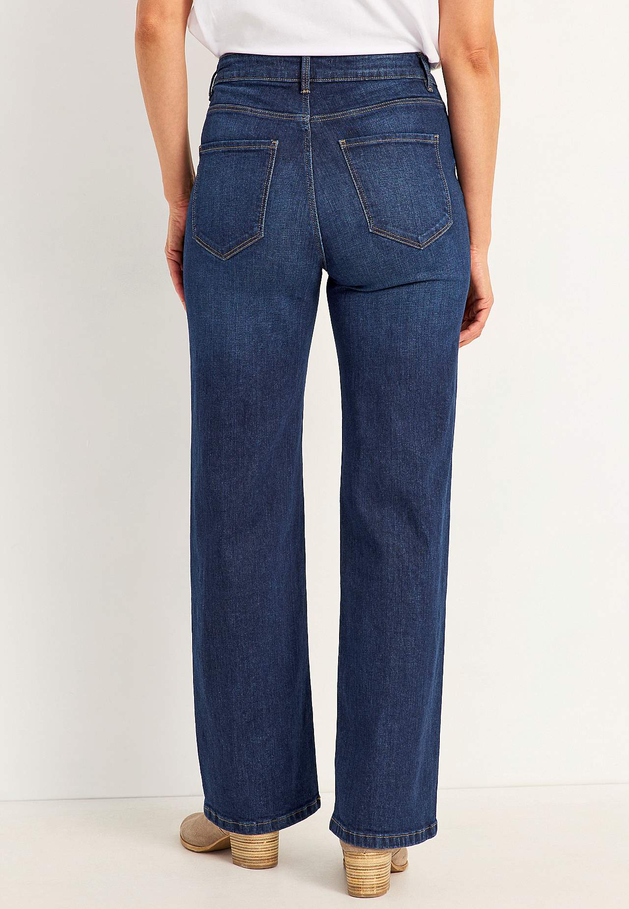 Stretch-Jeans mit hoher Taille