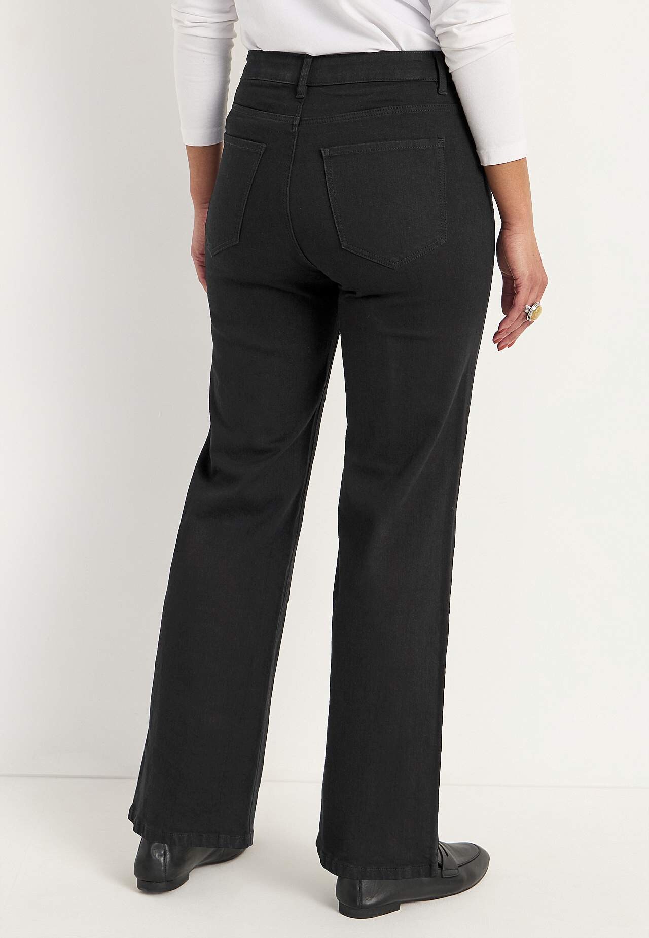 Stretch-Jeans mit hoher Taille