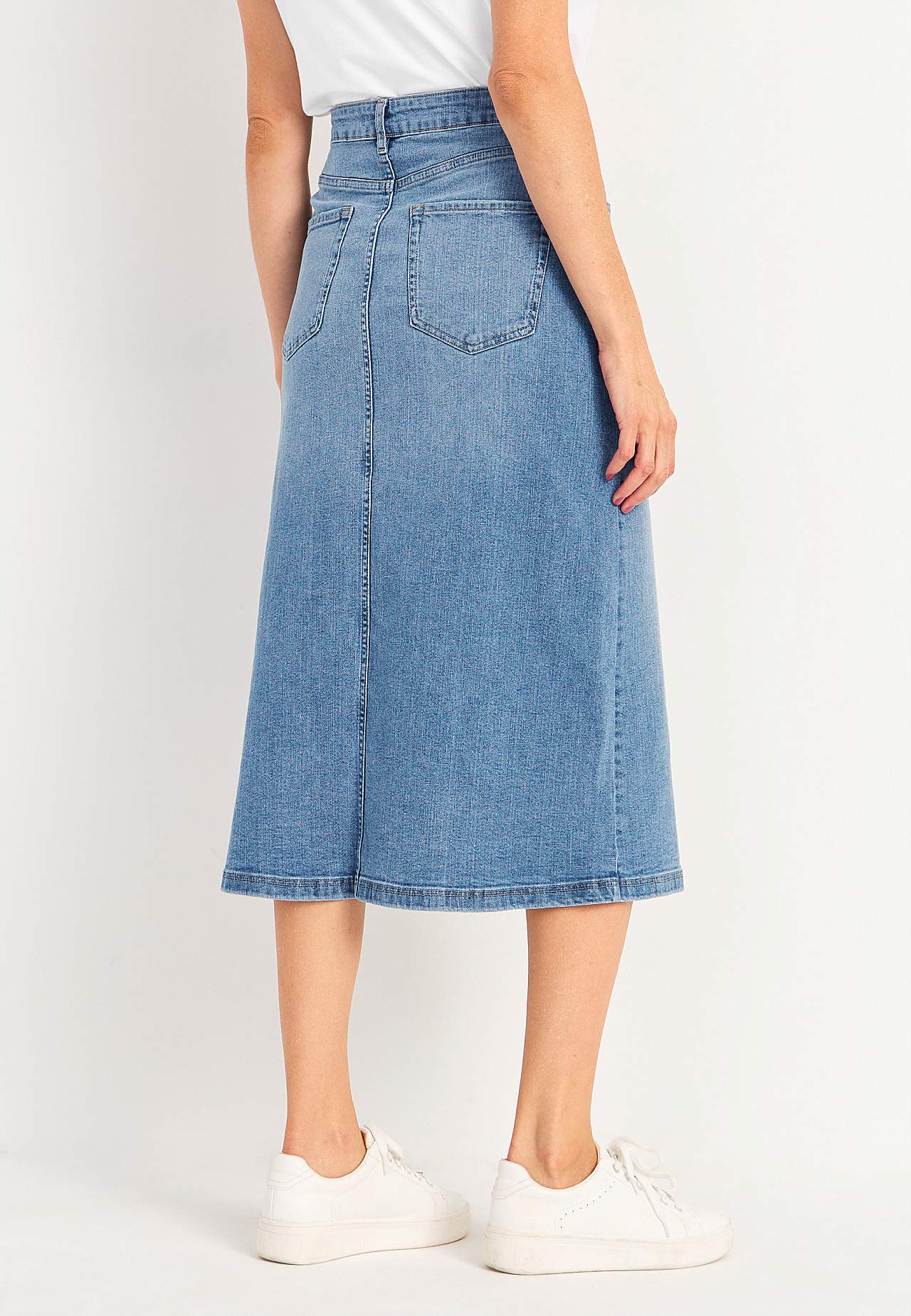 Jeansrock mit Schlitz vorne