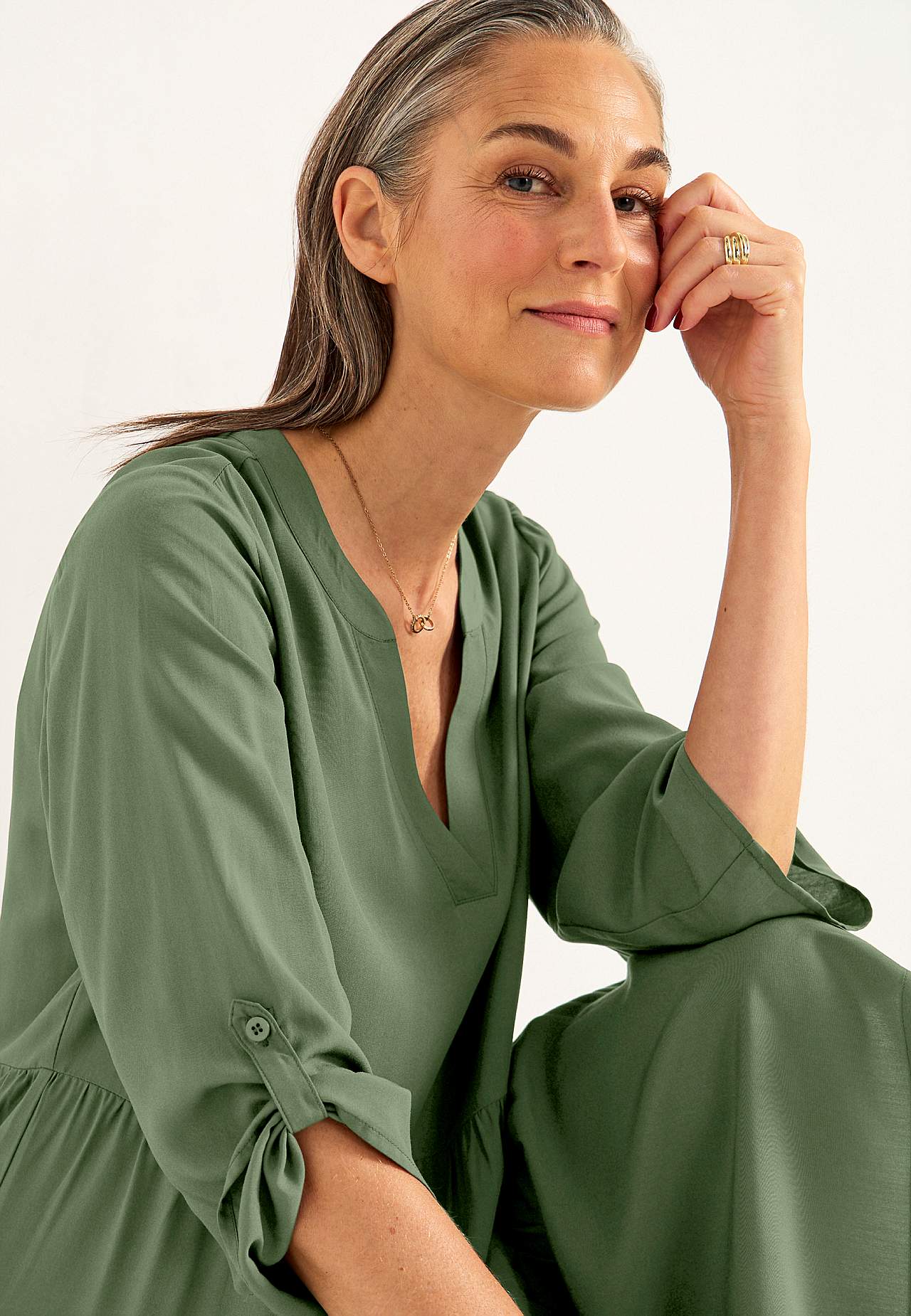 Kleid mit Volants