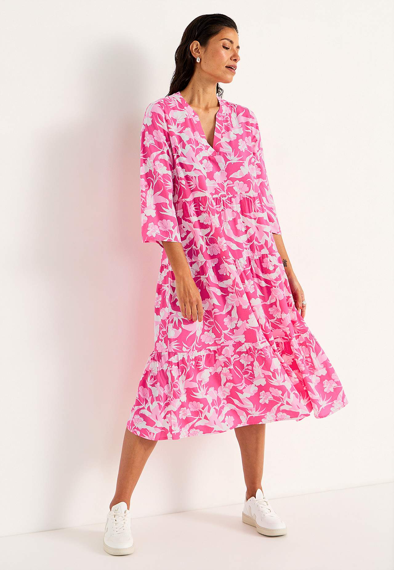 Kleid mit Volants