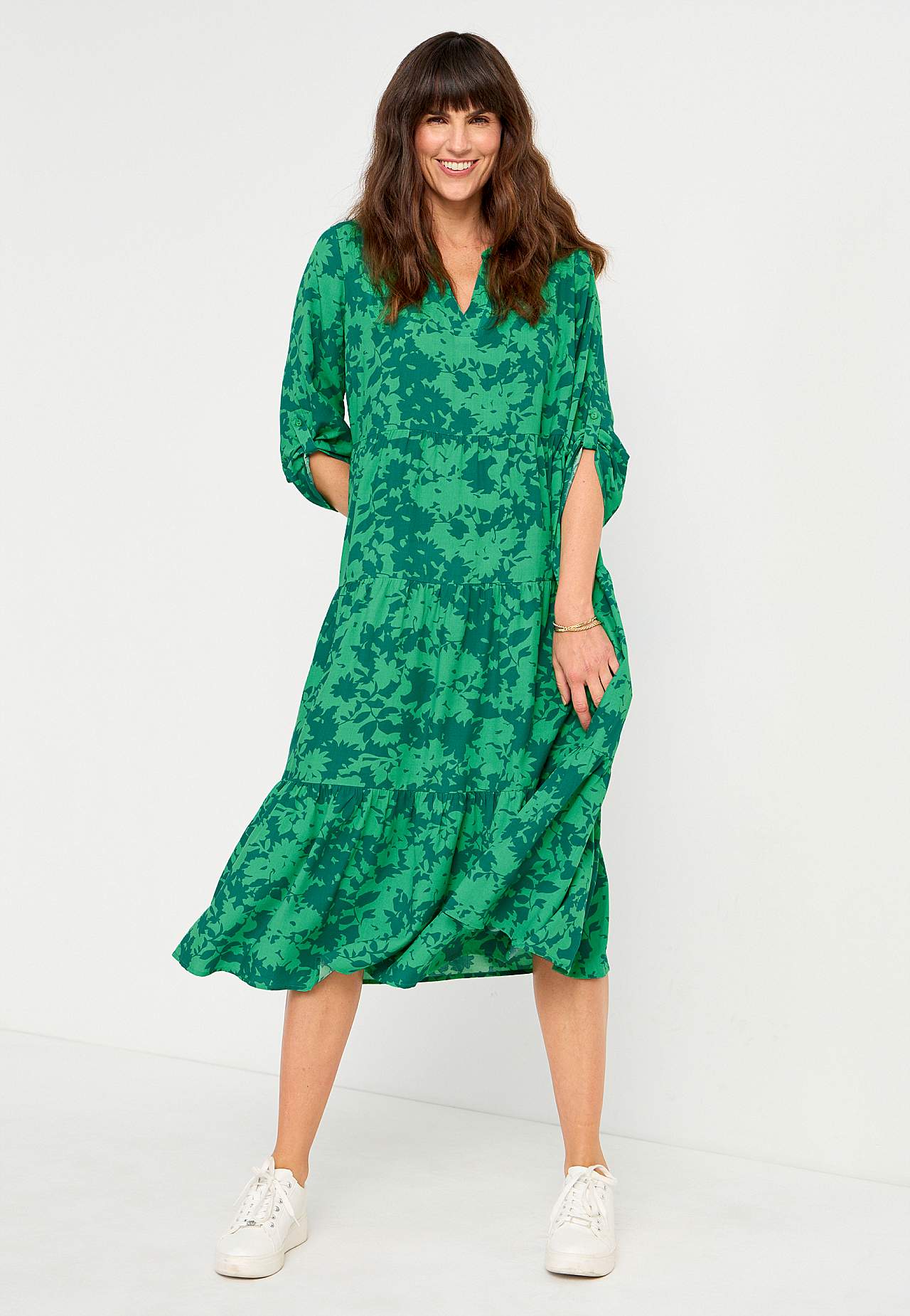 Kleid mit Volants