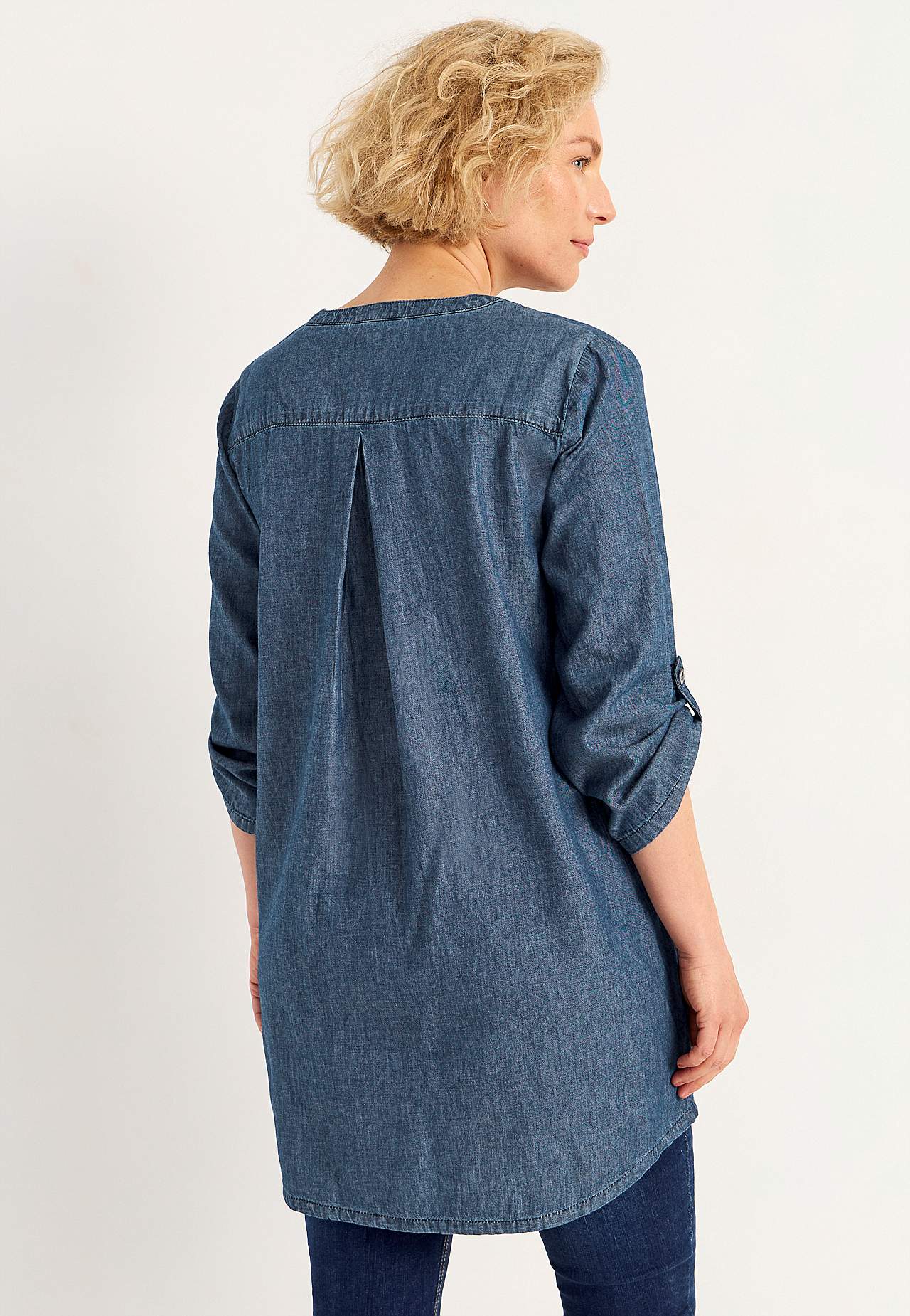 Denim-Tunika mit Taschen