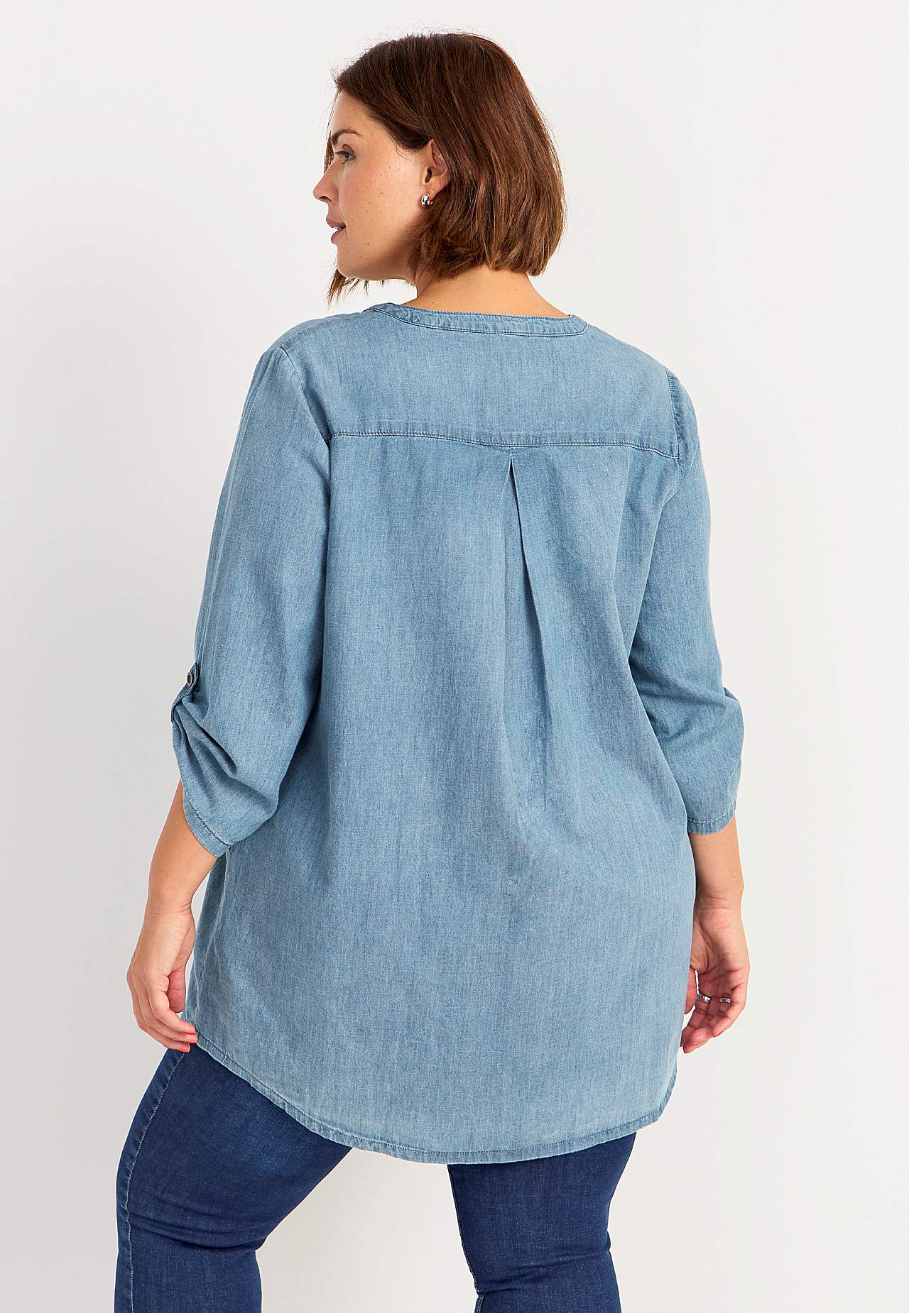 Denim-Tunika mit Taschen