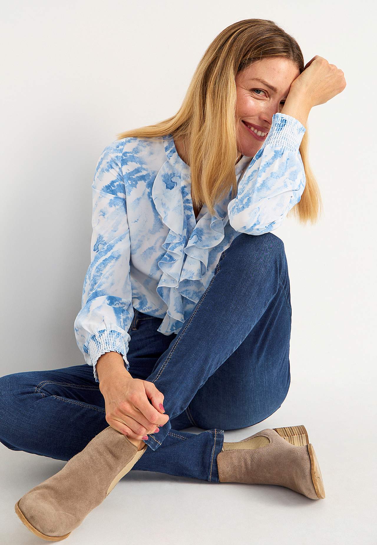 Bluse mit Rüsche Alva
