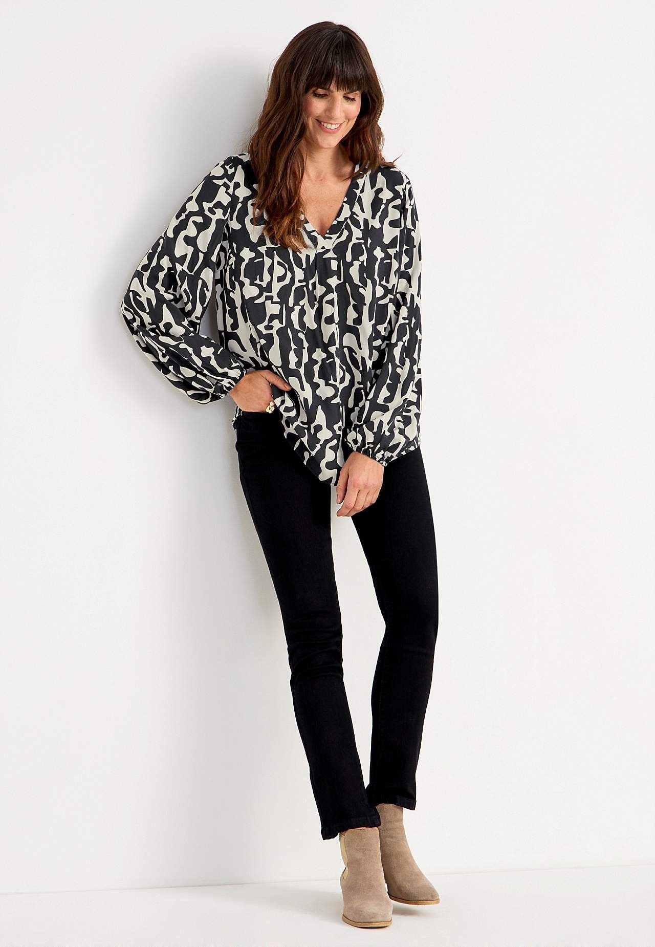 Langärmlige Bluse