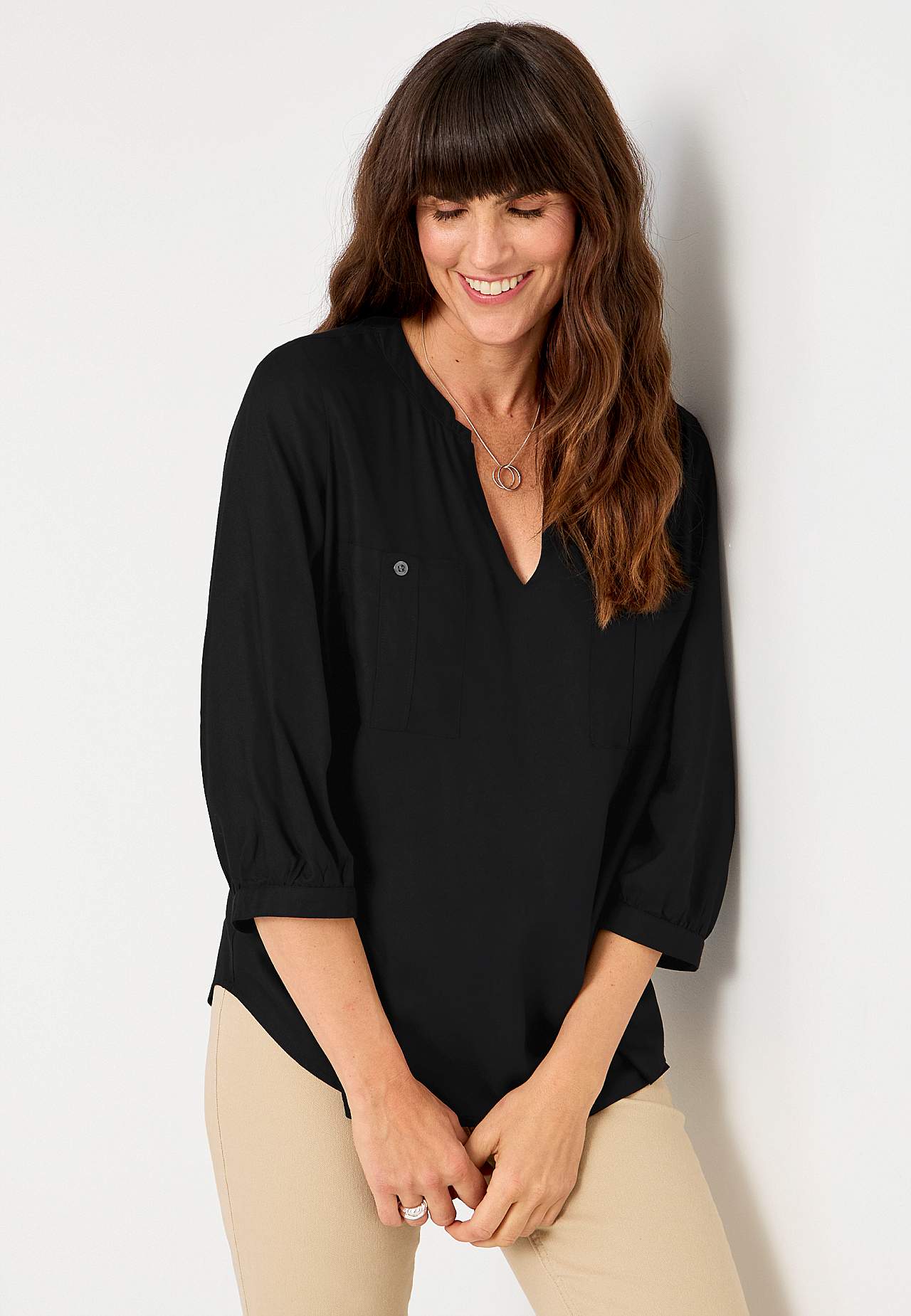 Bluse mit Taschen Marlene