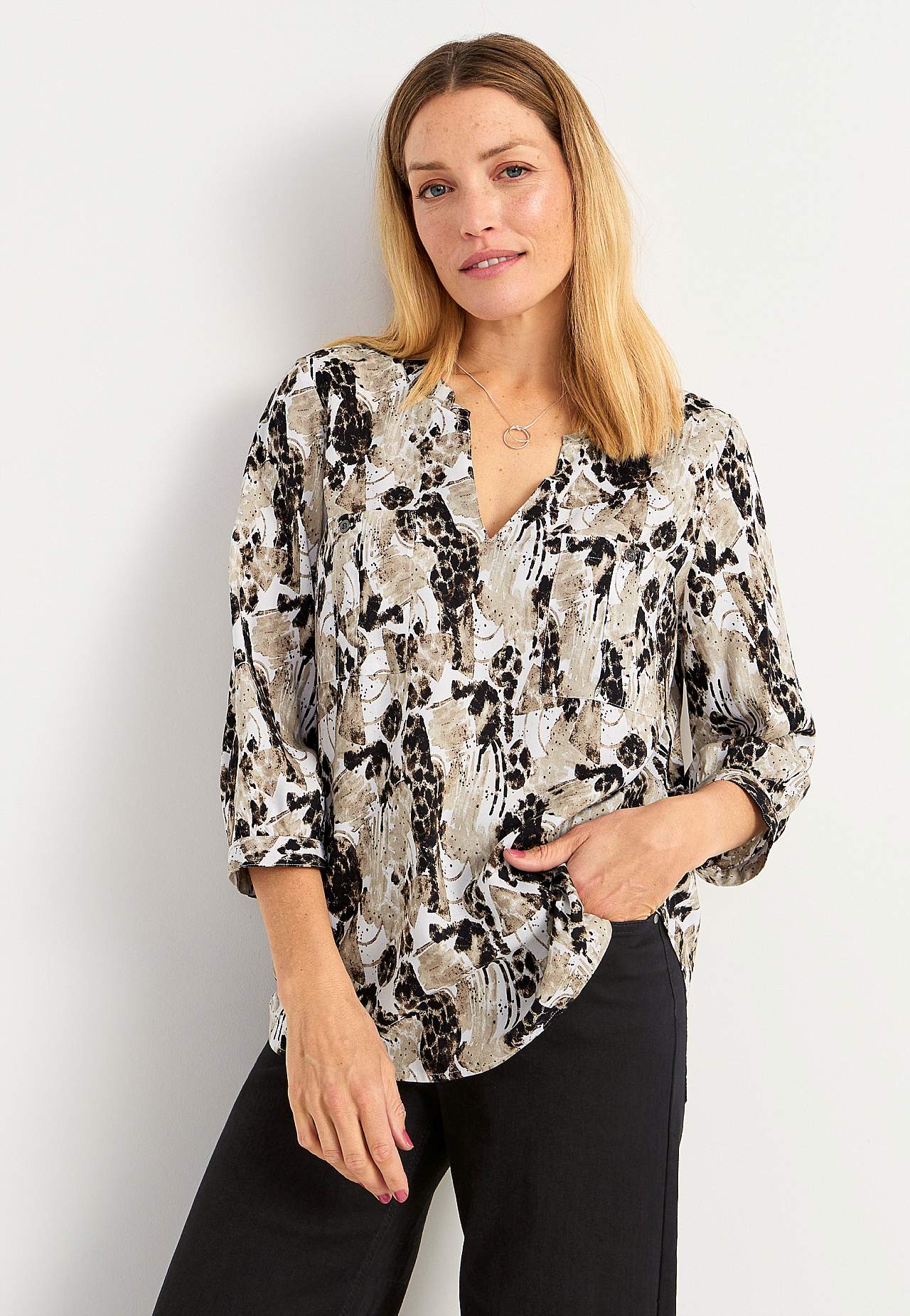 Bluse mit Taschen Marlene